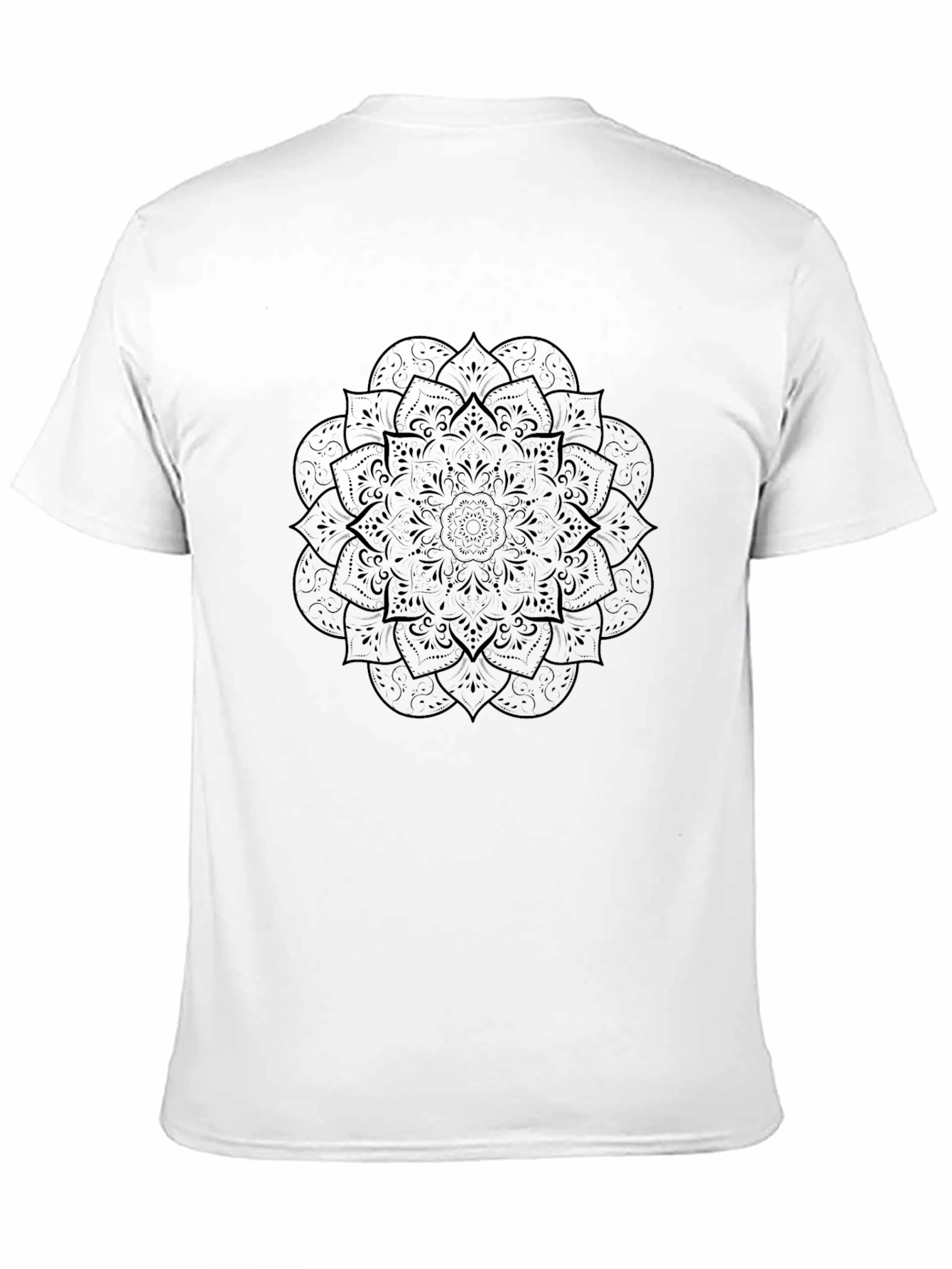 Mens Black Mandala Graphic Tee - Stylish Comfort