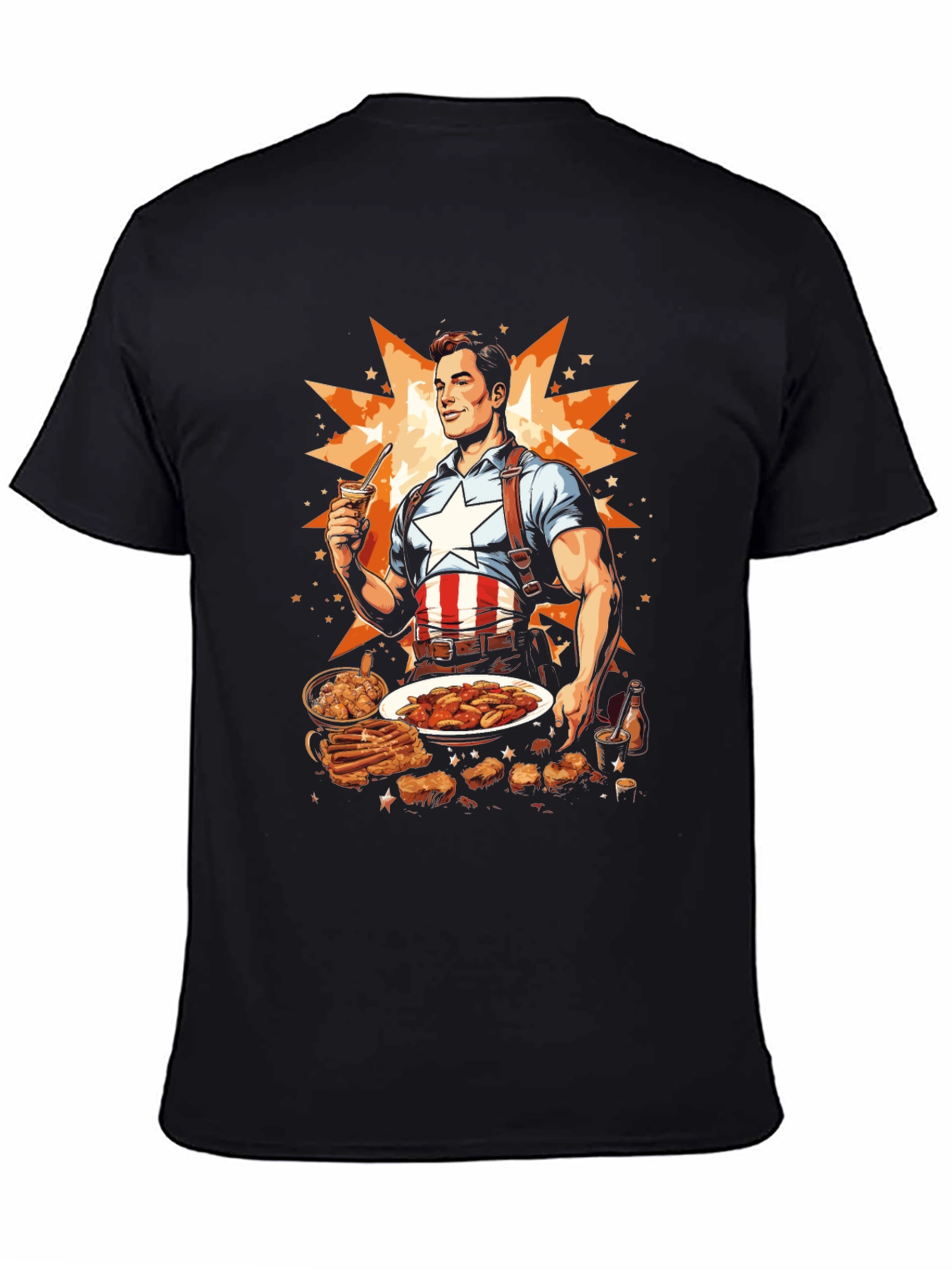 Captain America BBQ Graphic Tee