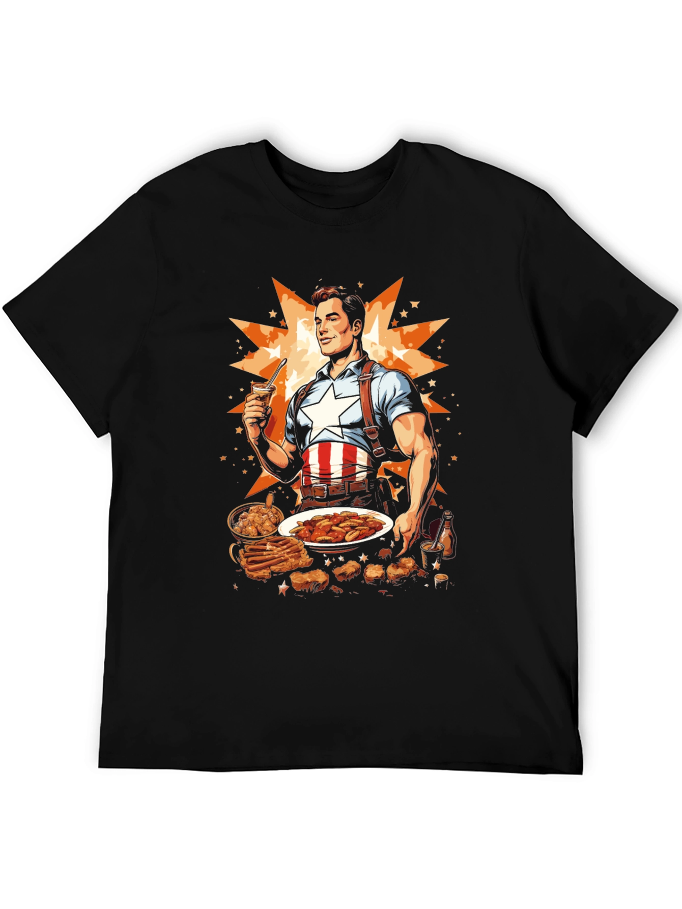 Captain America BBQ Graphic Tee