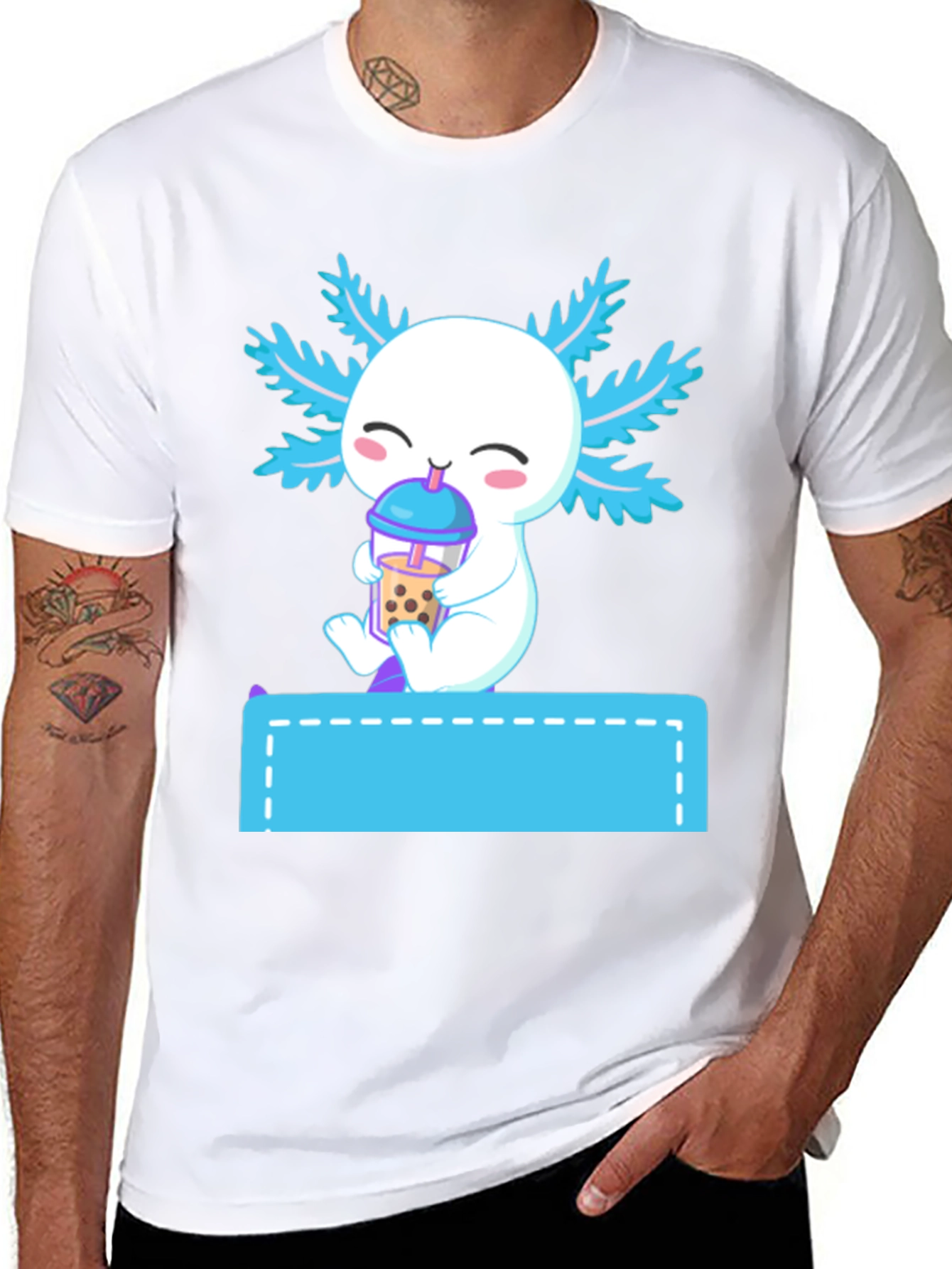 Axolotl Bubble Tea Graphic Tee