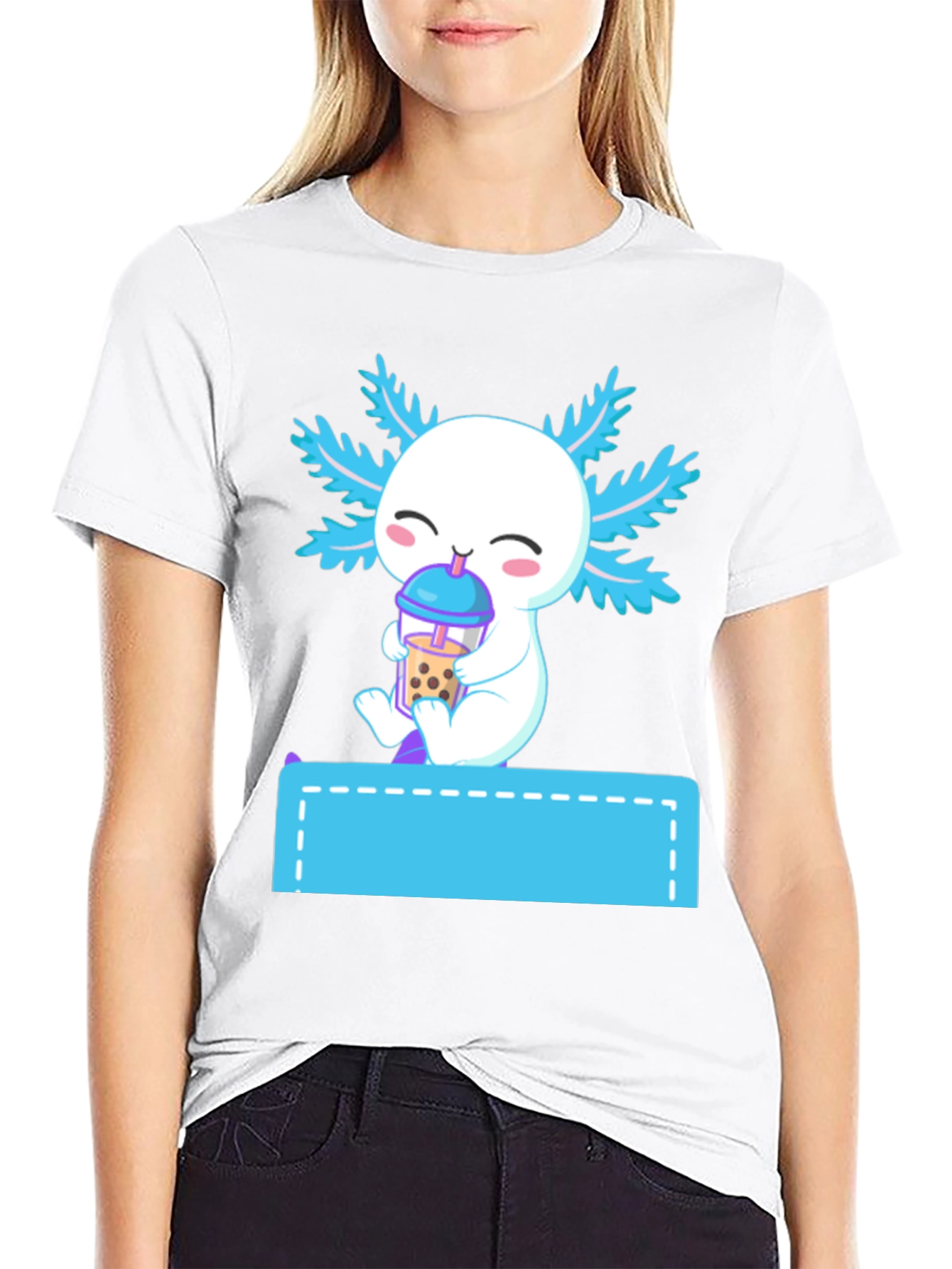 Axolotl Bubble Tea Graphic Tee