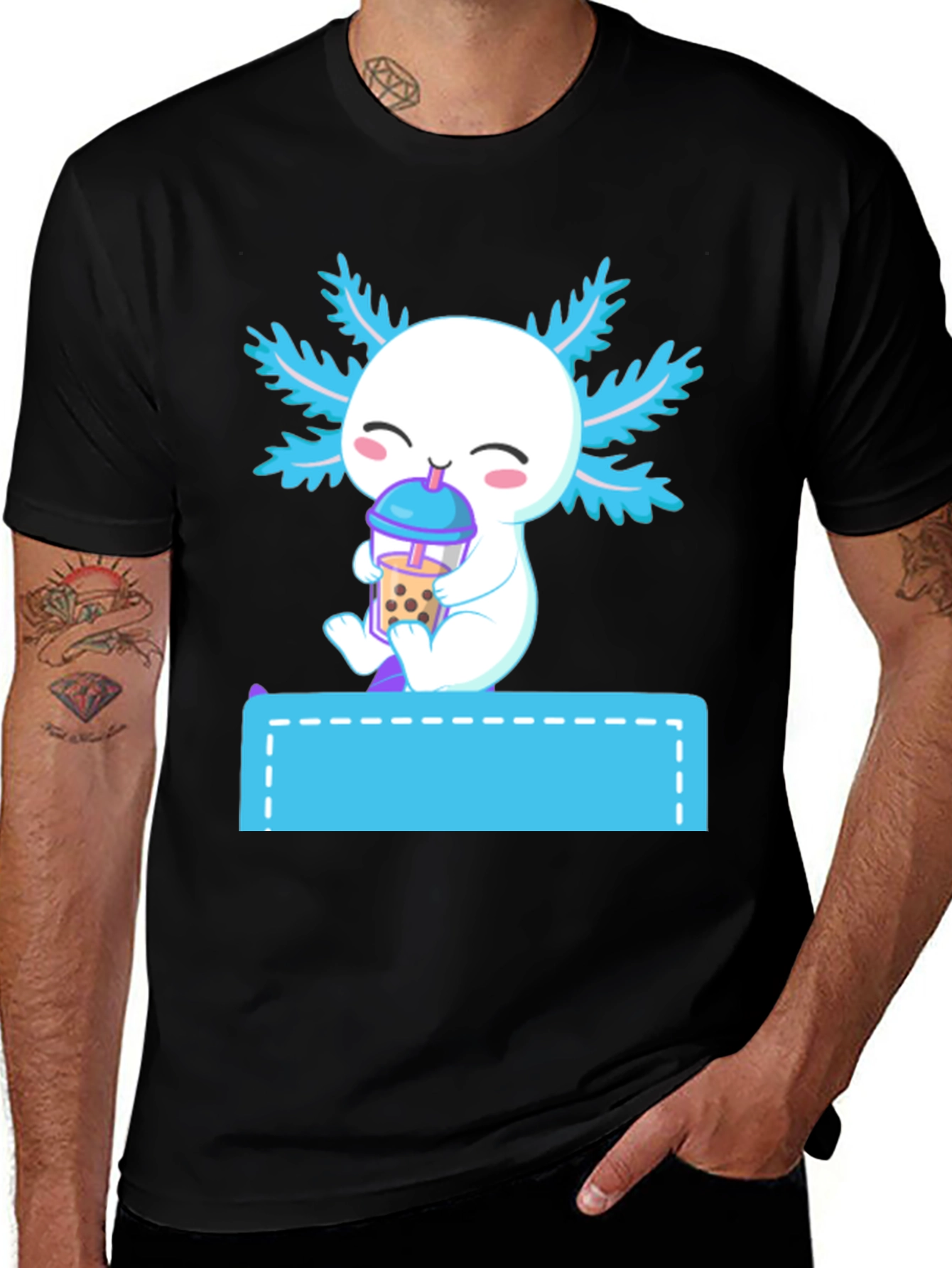 Axolotl Bubble Tea Graphic Tee