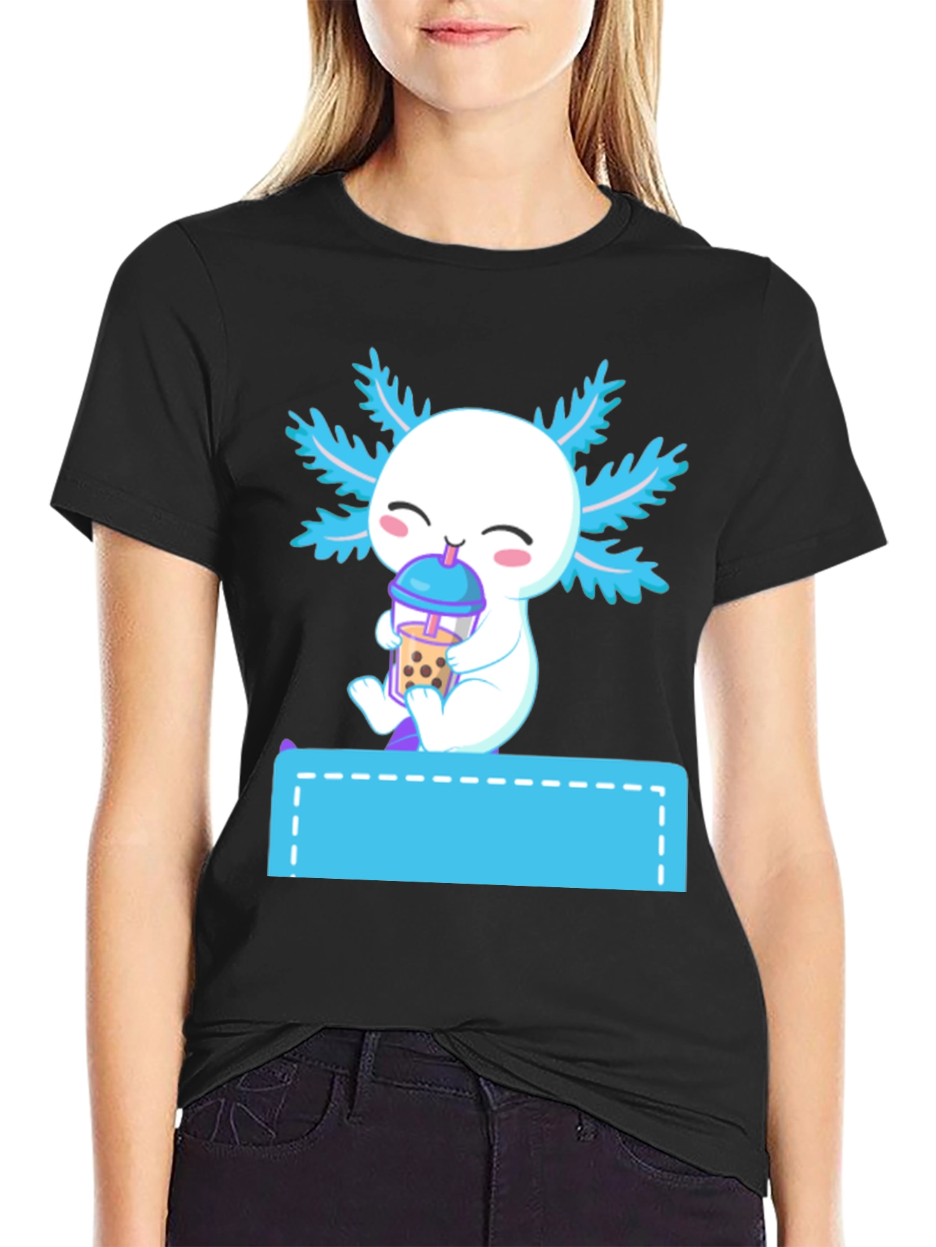 Axolotl Bubble Tea Graphic Tee