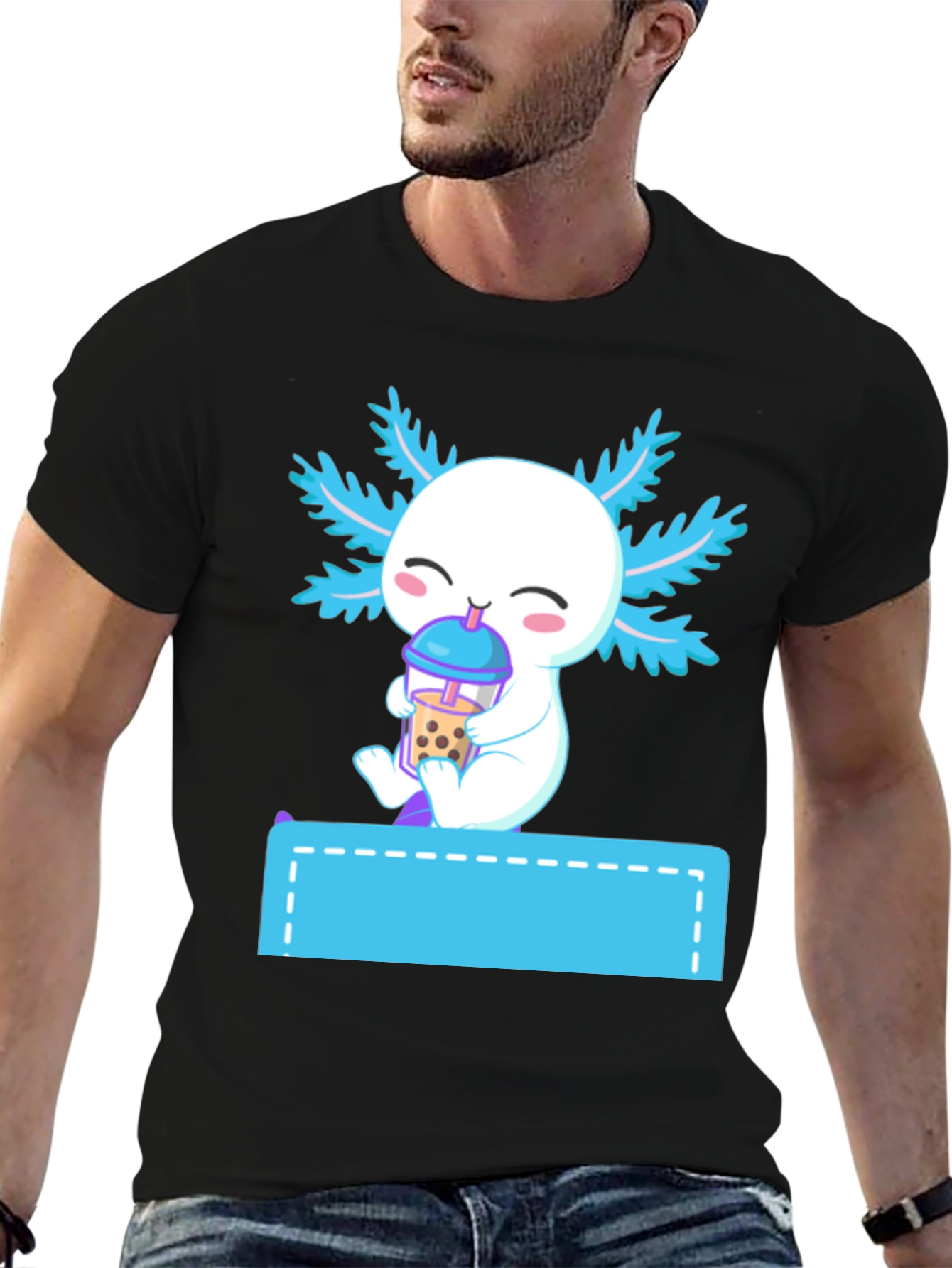 Axolotl Bubble Tea Graphic Tee