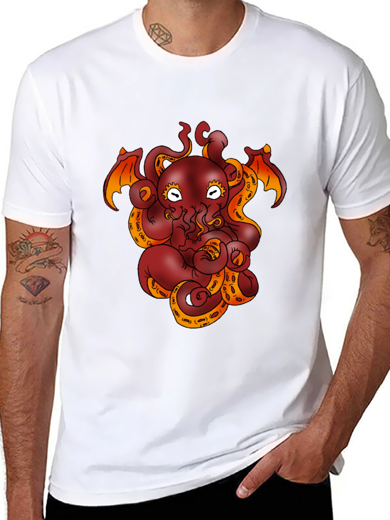 Cthulhu Octopus Graphic Tee - Black
