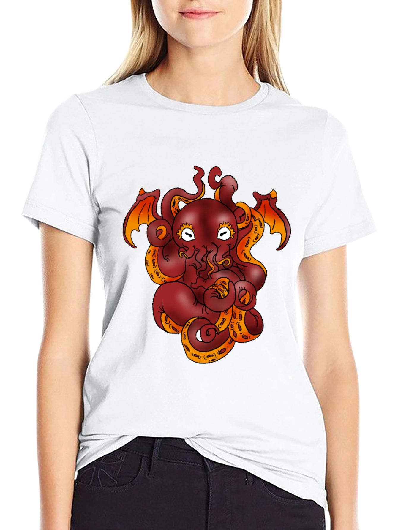 Cthulhu Octopus Graphic Tee - Black