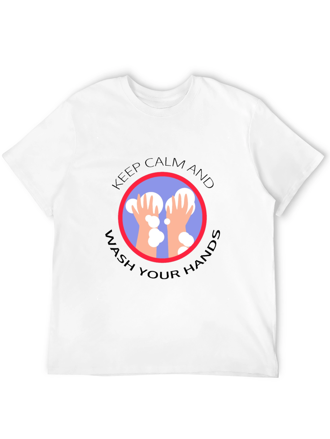 Keep Calm Wash Hands Graphic T-Shirt