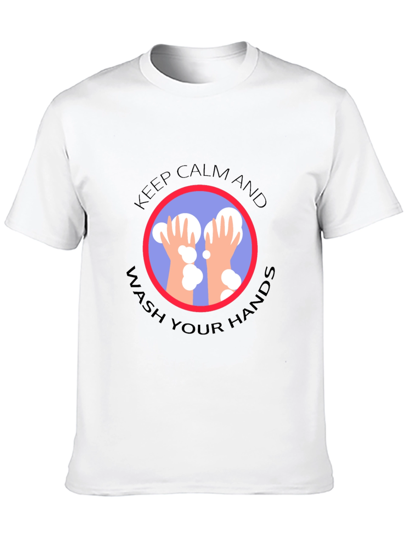 Keep Calm Wash Hands Graphic T-Shirt