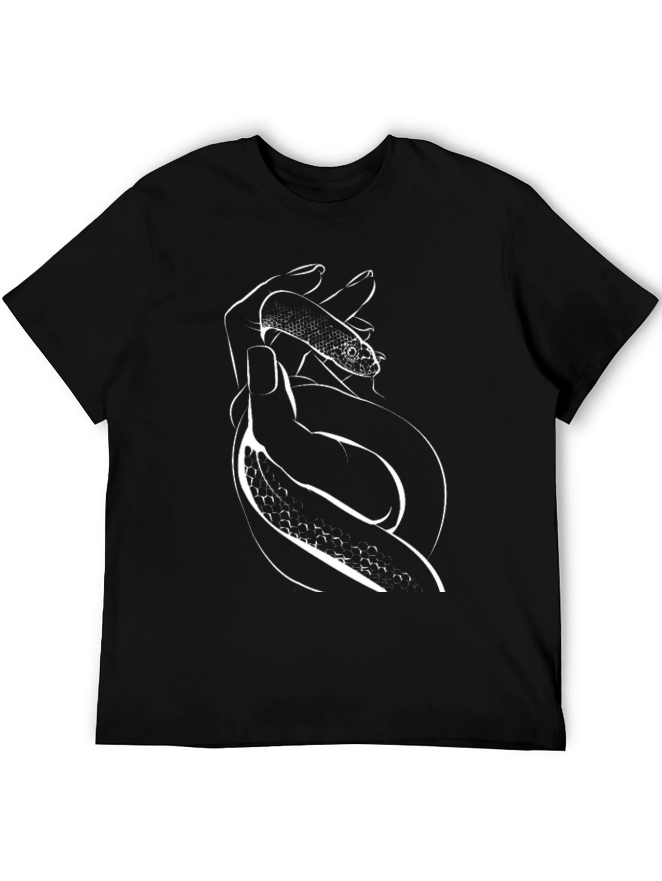 Snake Hand Graphic Tee - Mens Black T-Shirt