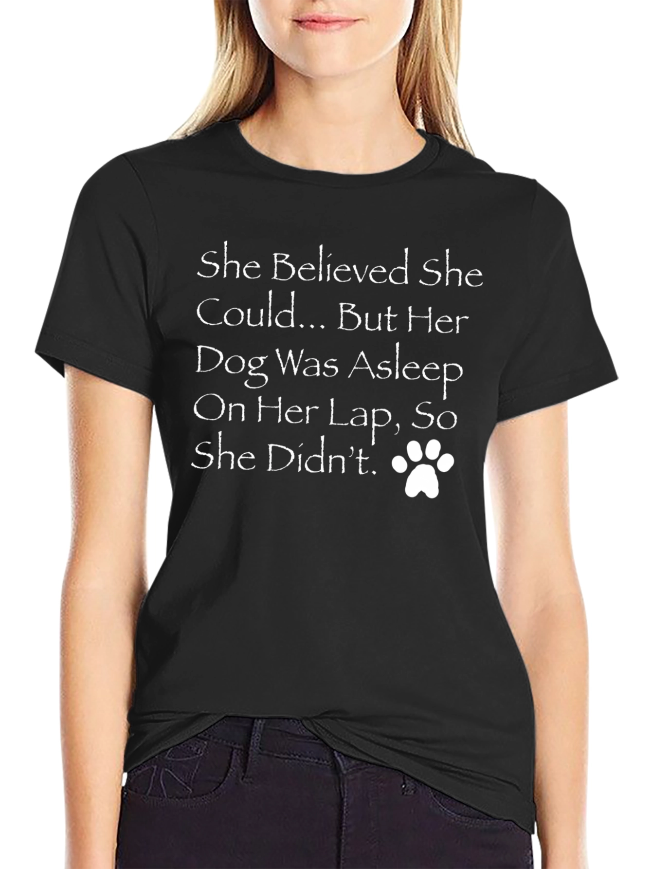 She Believed She Could Dog T-Shirt – Funny Dog Lover Tee