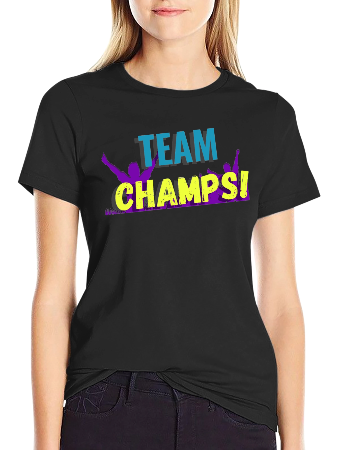 Team Champs Graphic Tee - Black