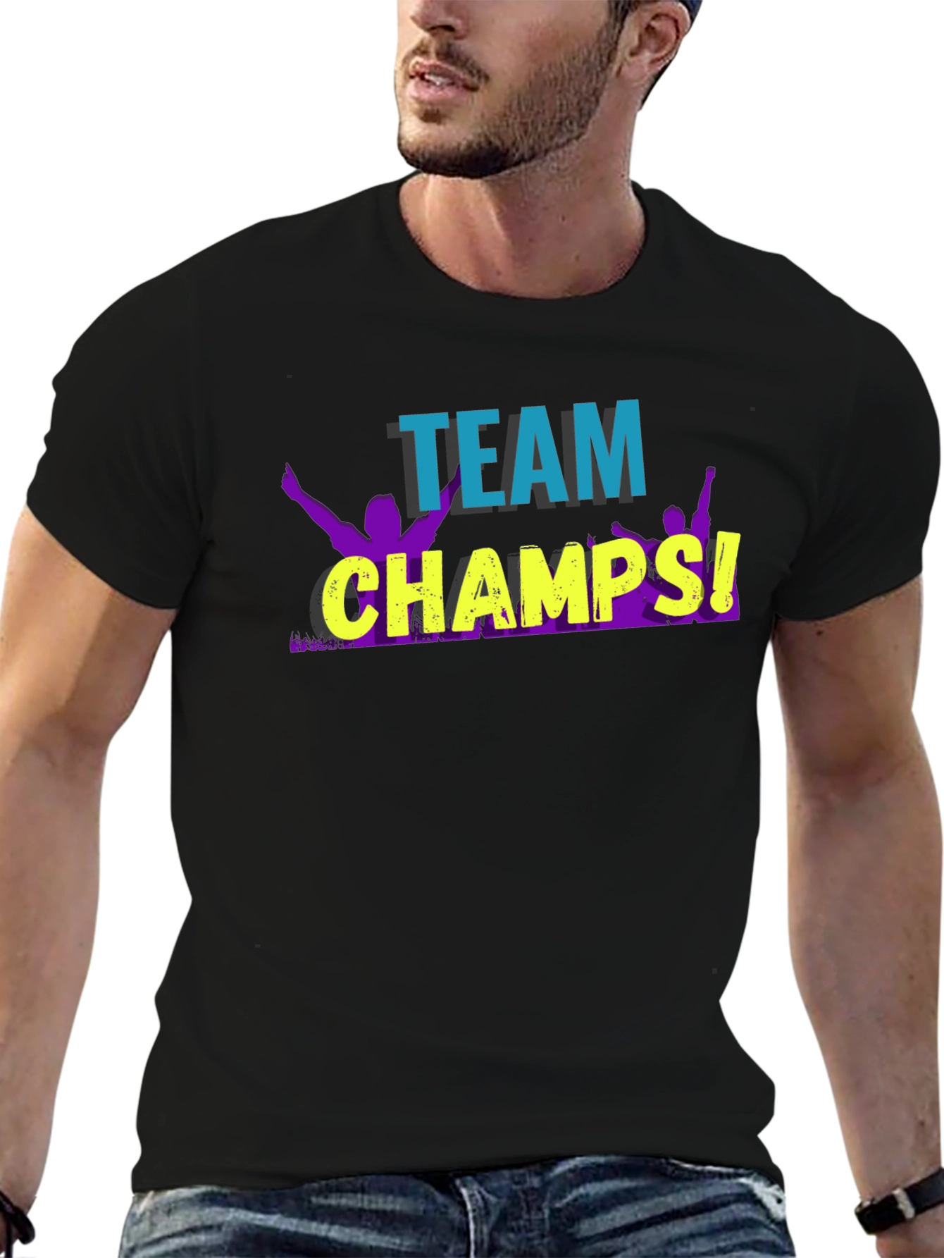 Team Champs Graphic Tee - Black
