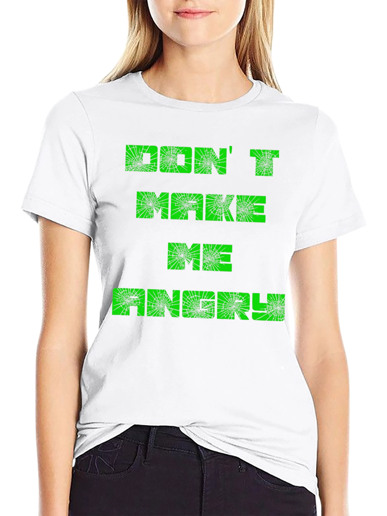 Dont Make Me Angry Mens Black T-Shirt
