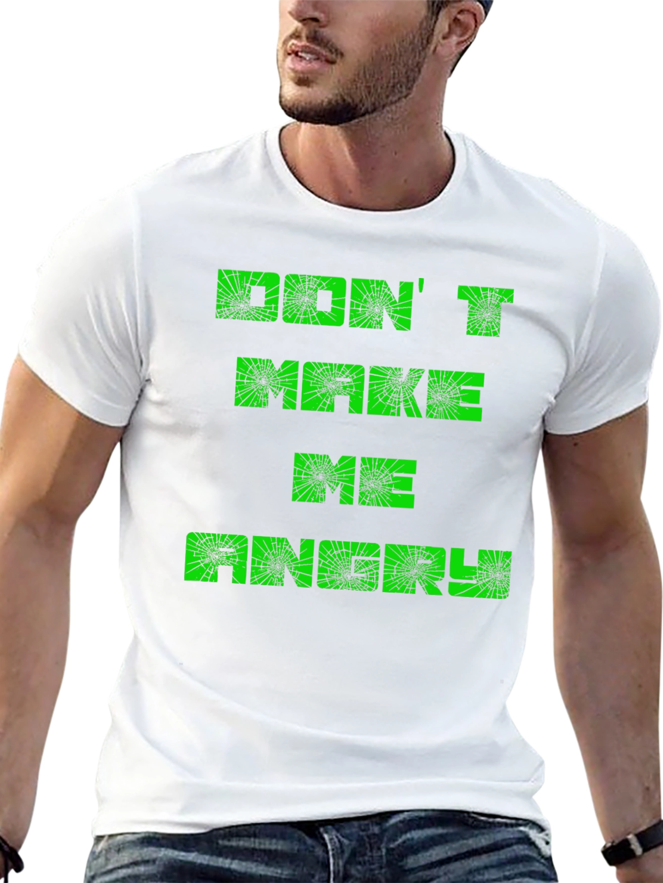 Dont Make Me Angry Mens Black T-Shirt