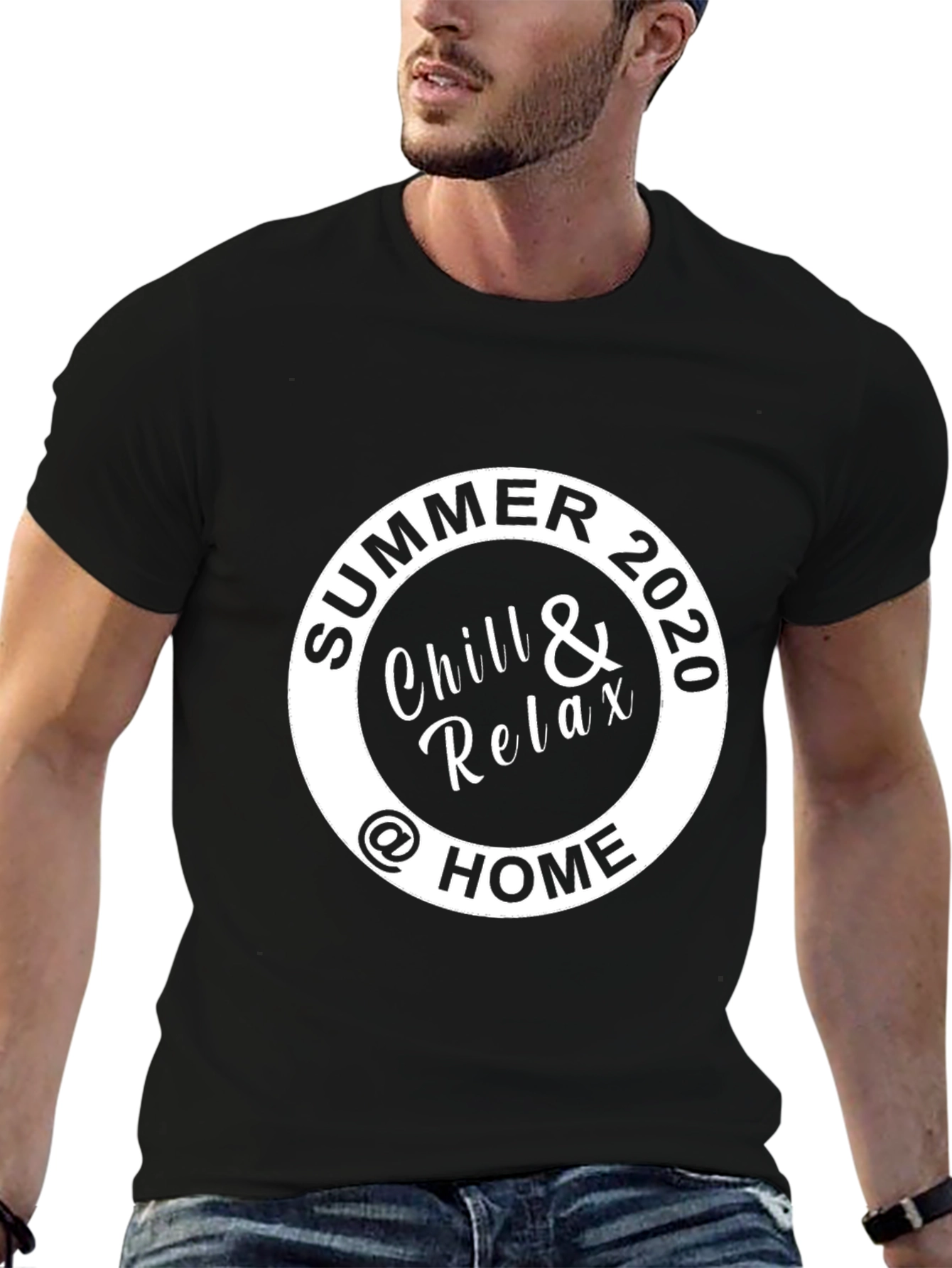 Summer 2020 Chill & Relax at Home Black T-Shirt