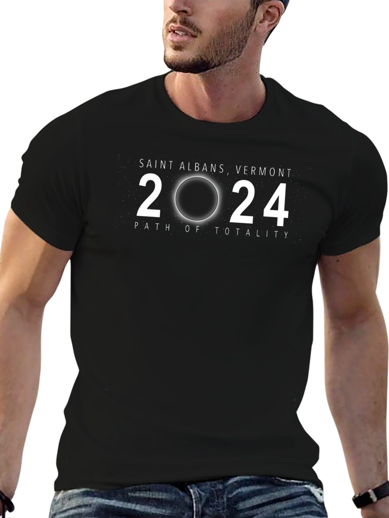 Saint Albans VT Eclipse 2024 Path of Totality T-Shirt