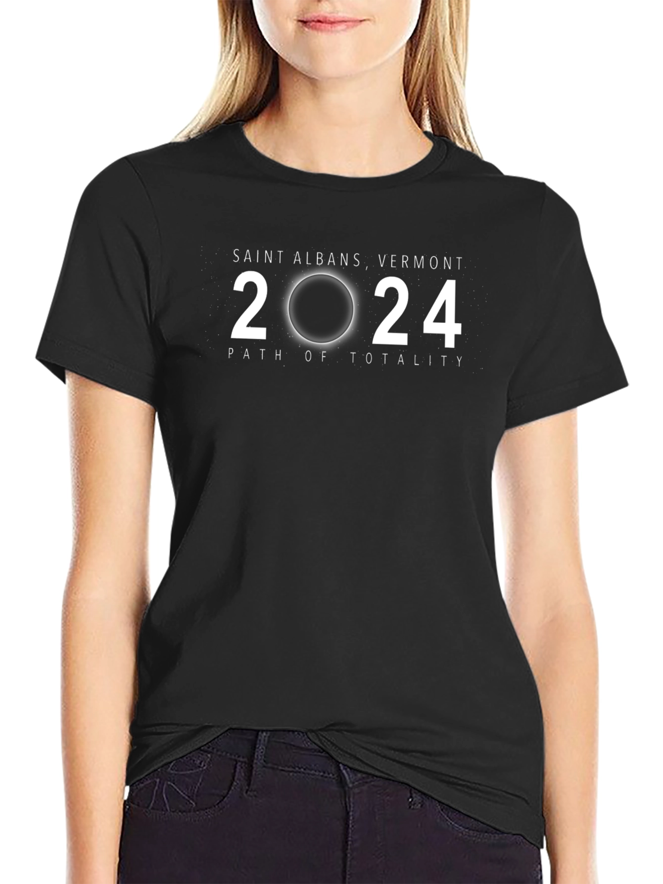 Saint Albans VT Eclipse 2024 Path of Totality T-Shirt