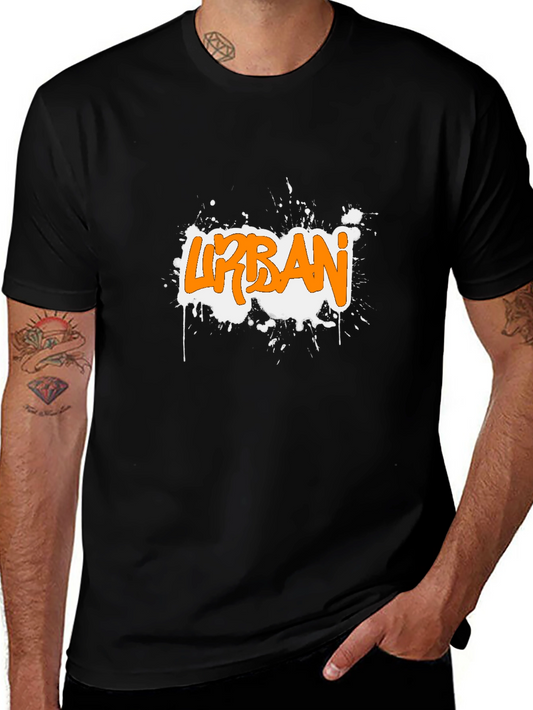 Urban Graffiti Graphic Black T-Shirt
