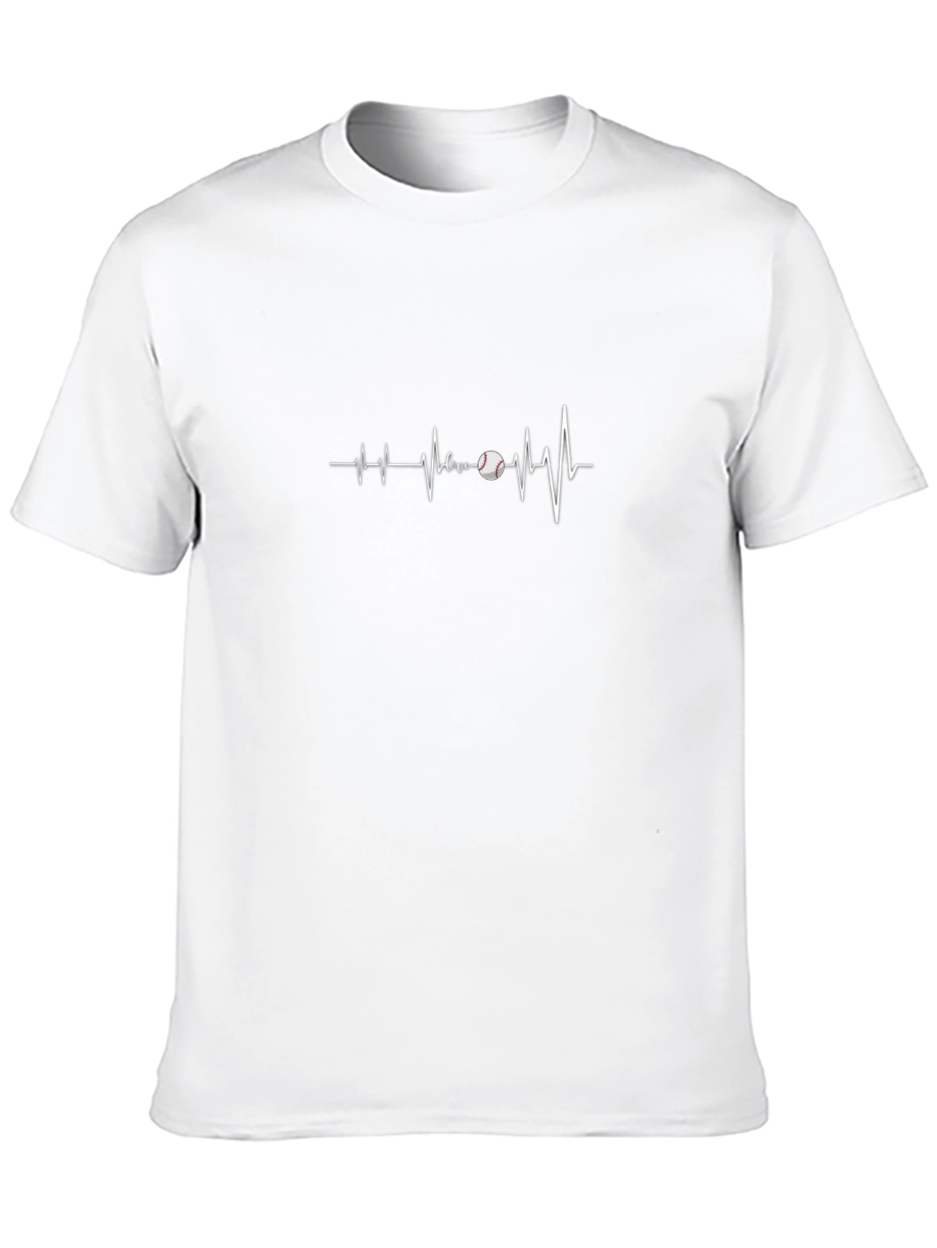 Baseball Heartbeat Graphic Tee - Sports Lover T-Shirt