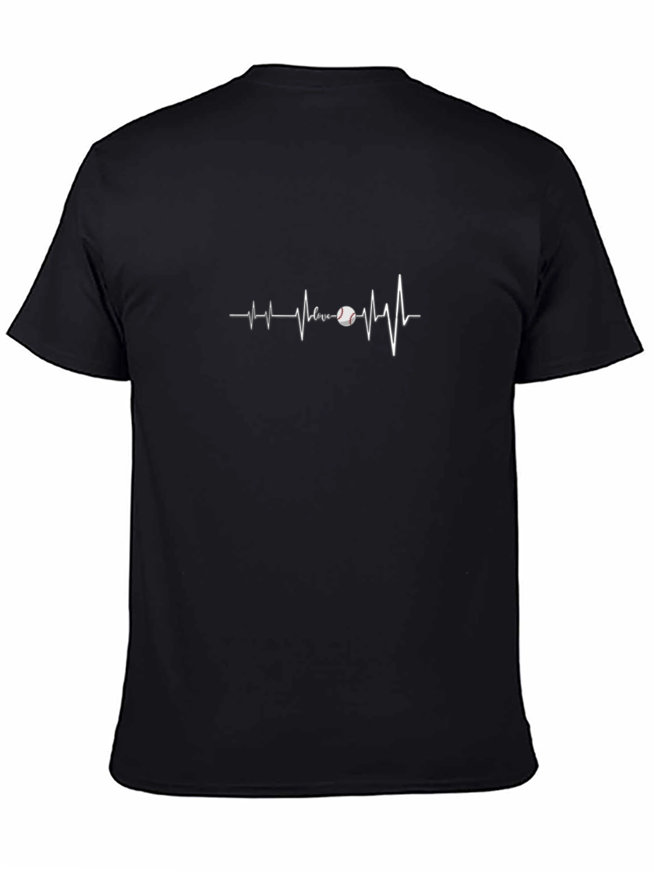 Baseball Heartbeat Graphic Tee - Sports Lover T-Shirt