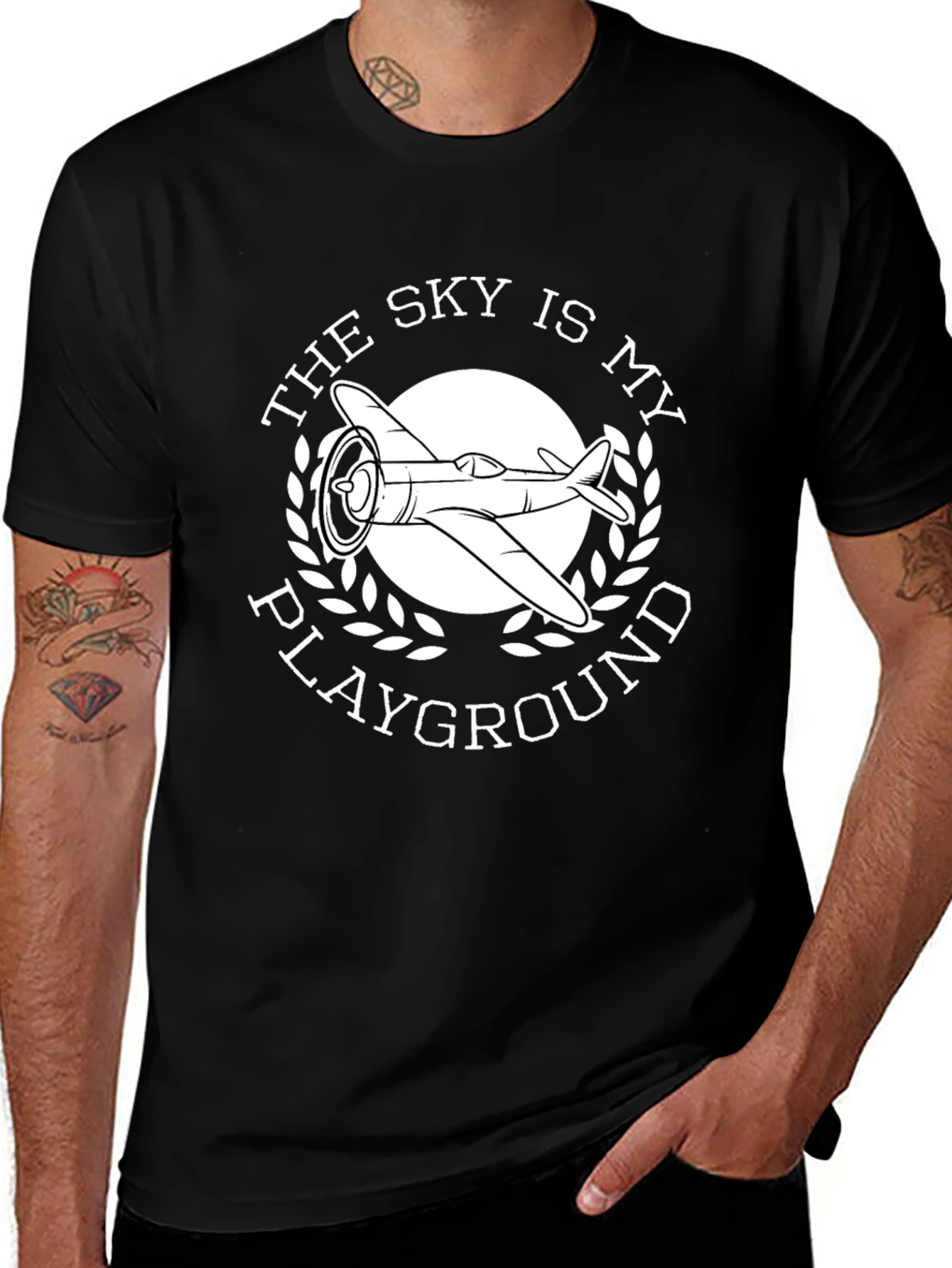 The Sky Is My Playground Airplane Graphic T-Shirt