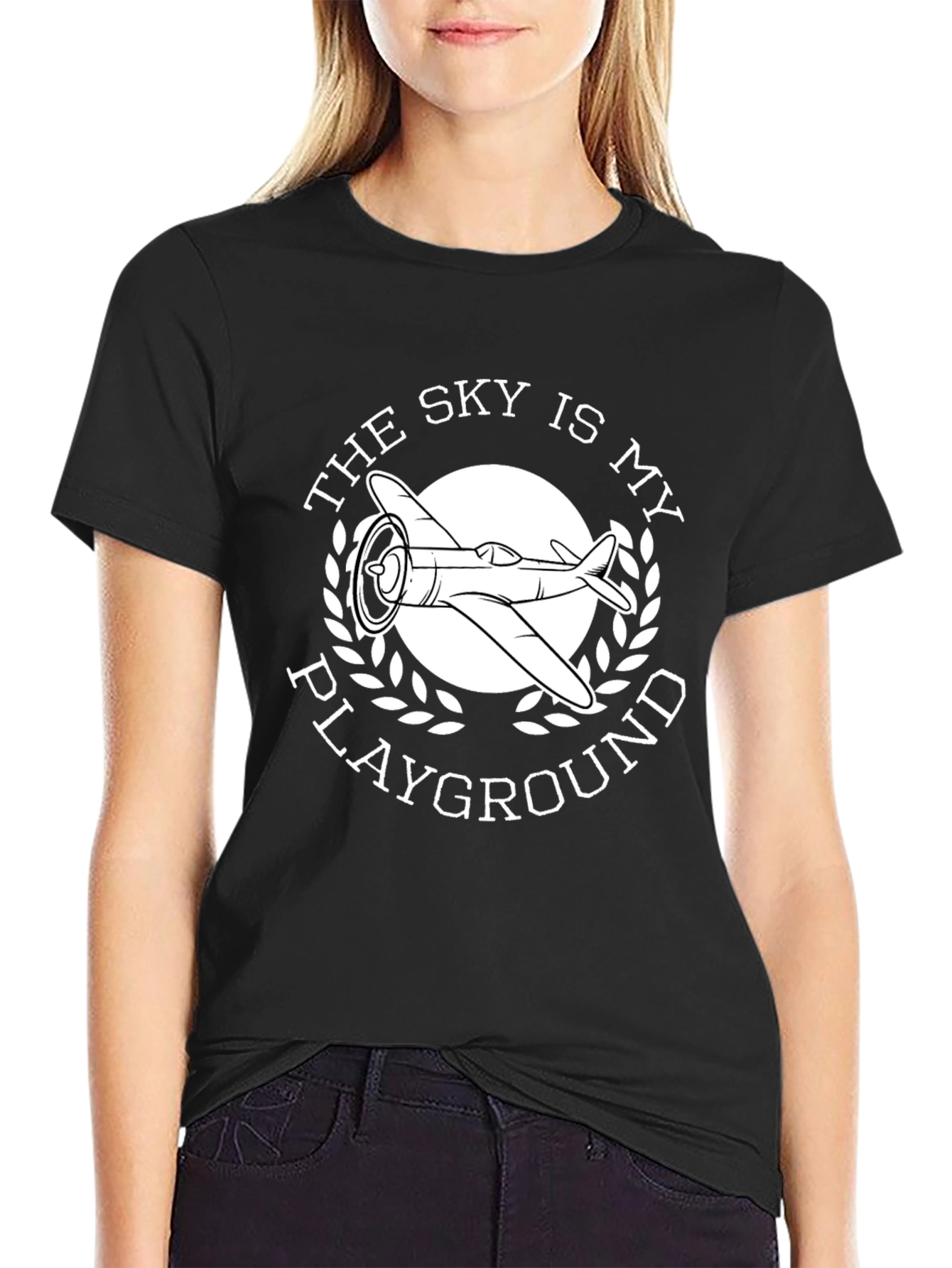 The Sky Is My Playground Airplane Graphic T-Shirt