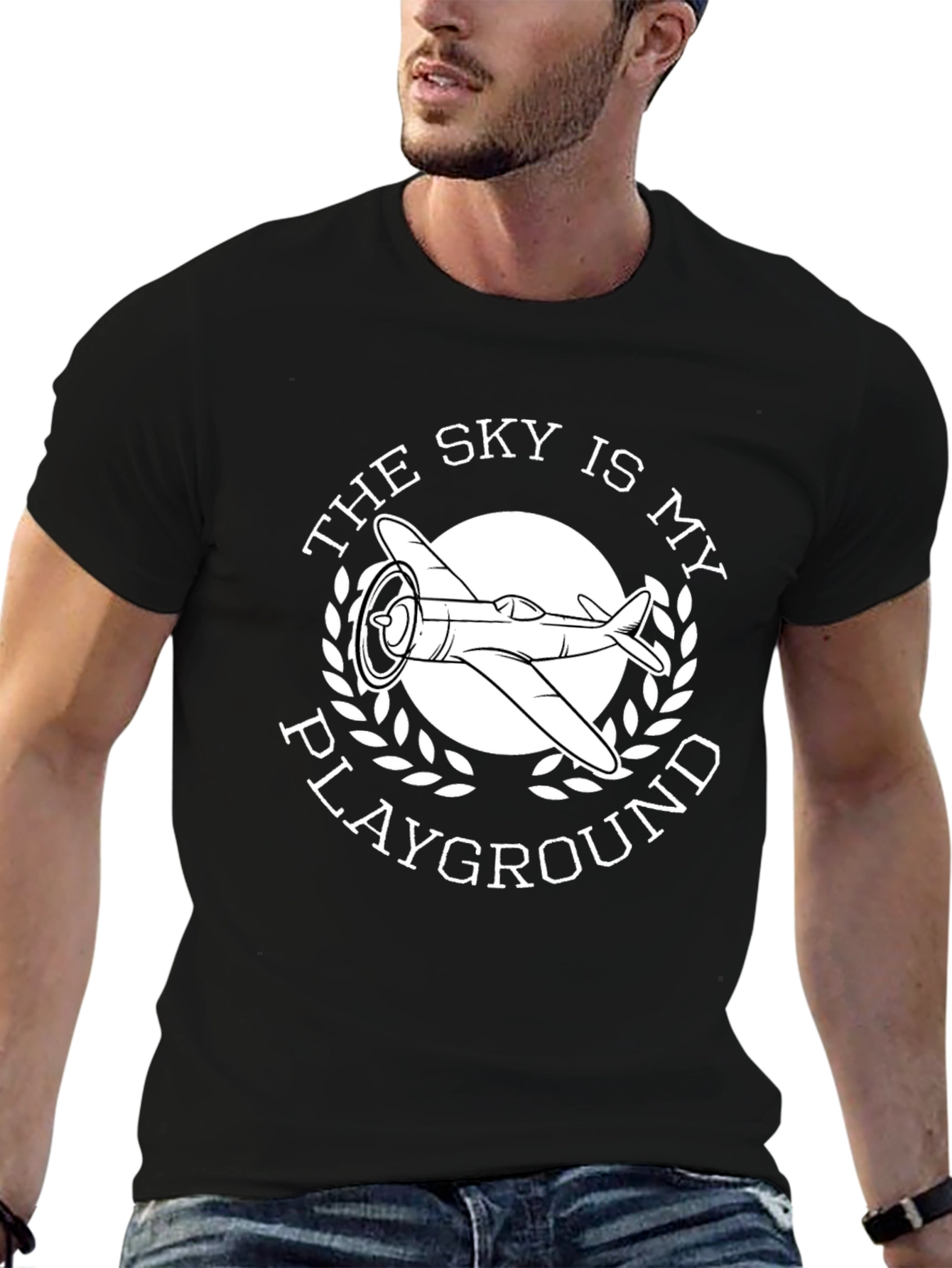 The Sky Is My Playground Airplane Graphic T-Shirt