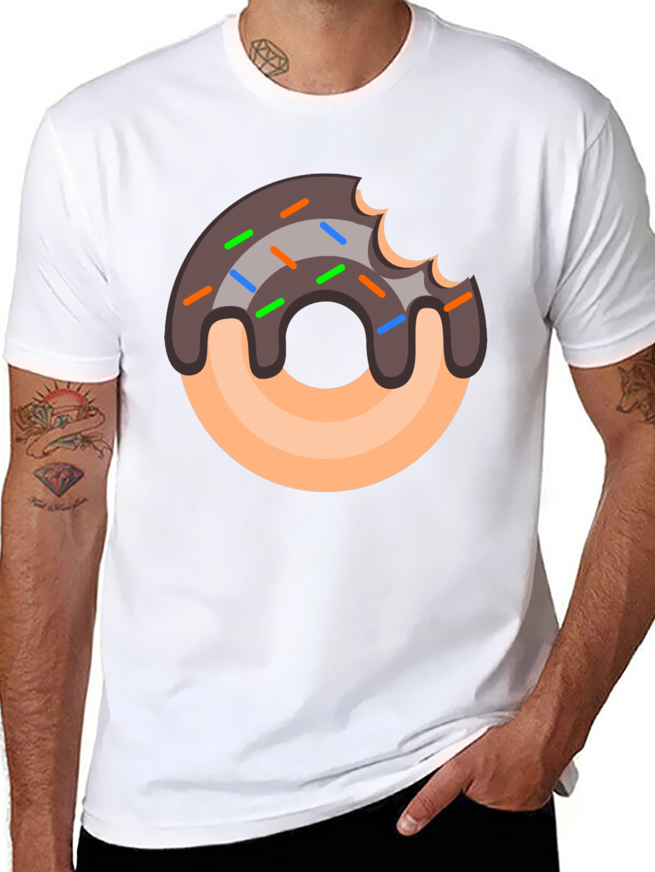 Donut Graphic T-Shirt - Sweet Tooth Style