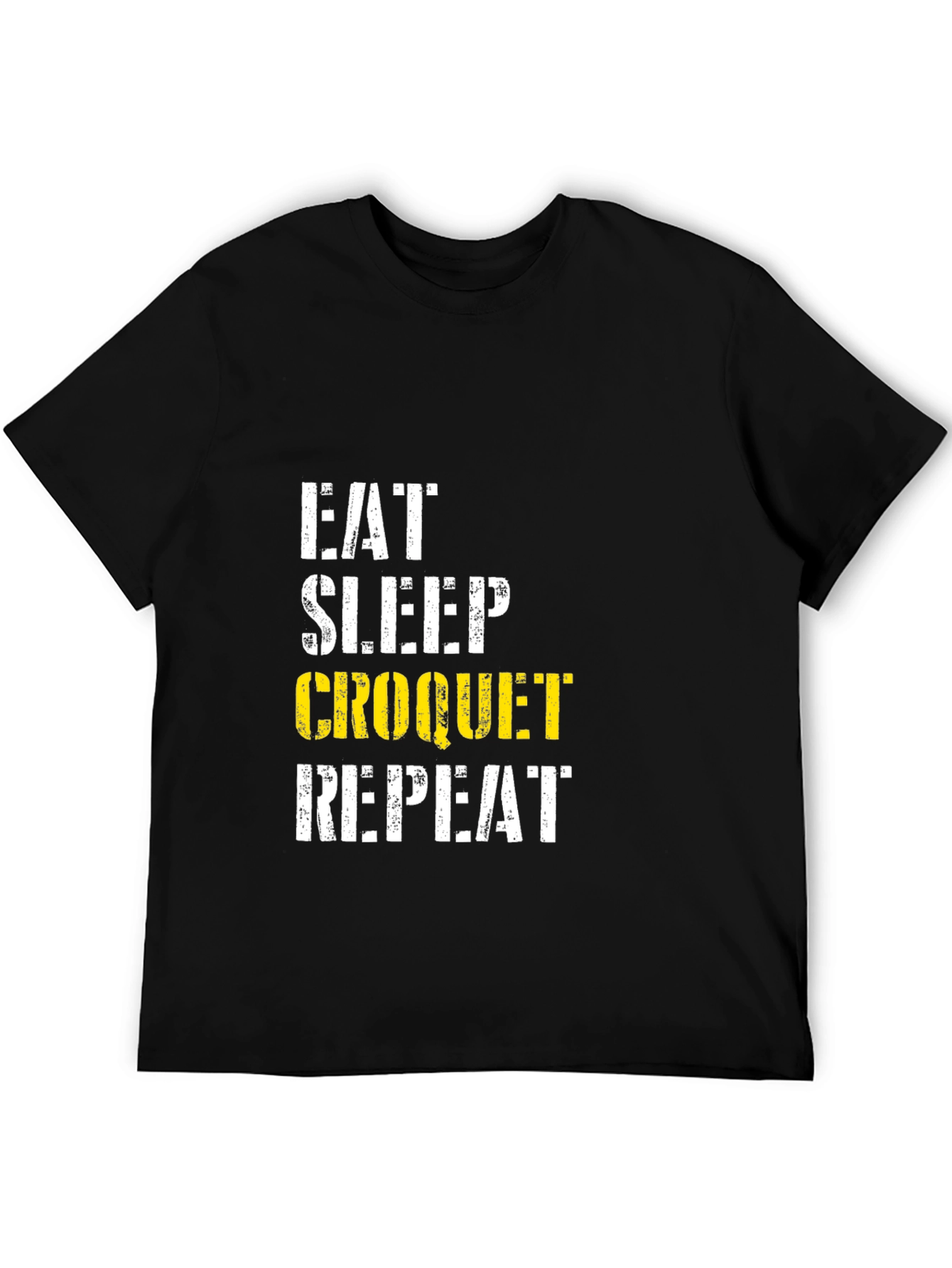Eat Sleep Croquet Repeat Graphic Tee