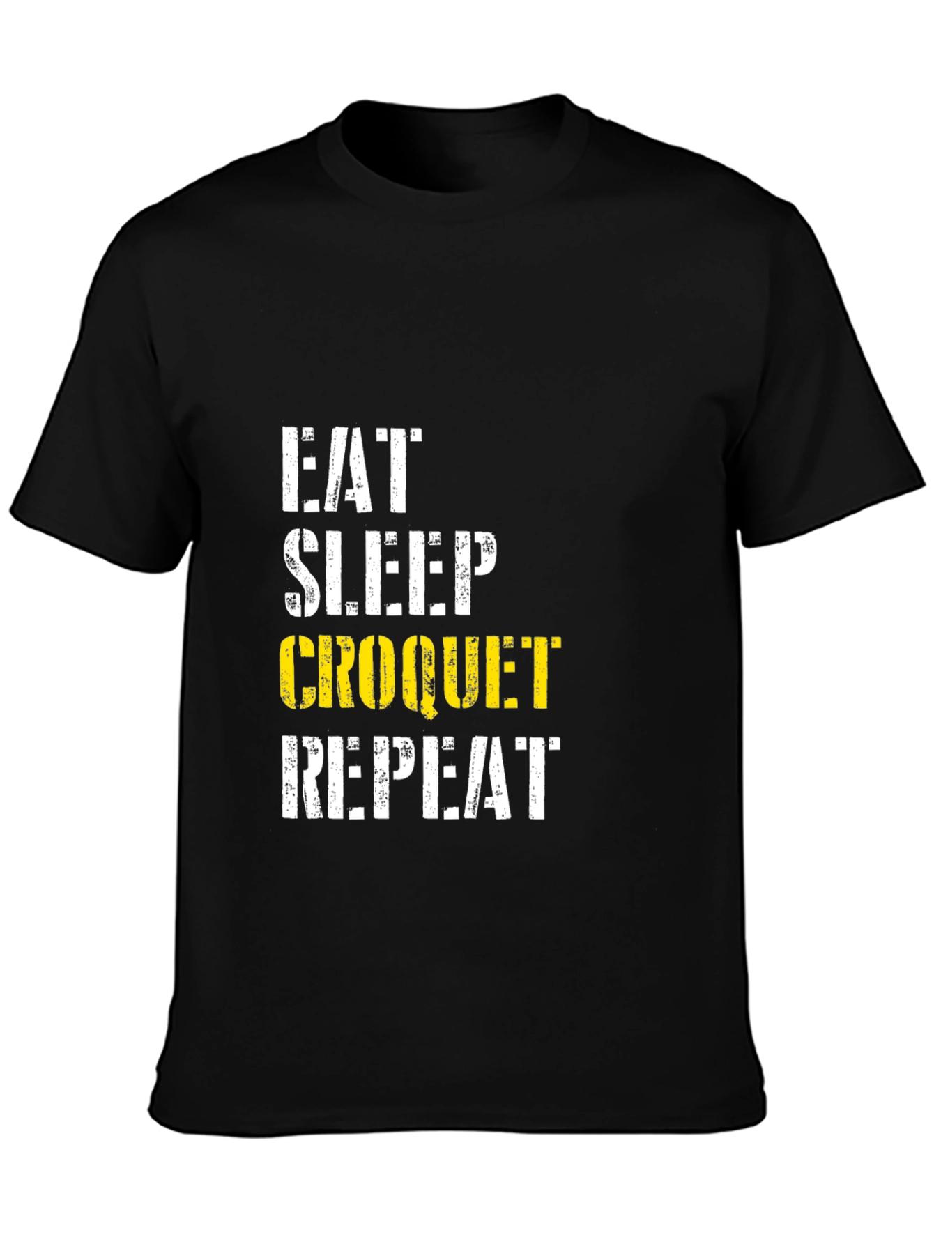Eat Sleep Croquet Repeat Graphic Tee