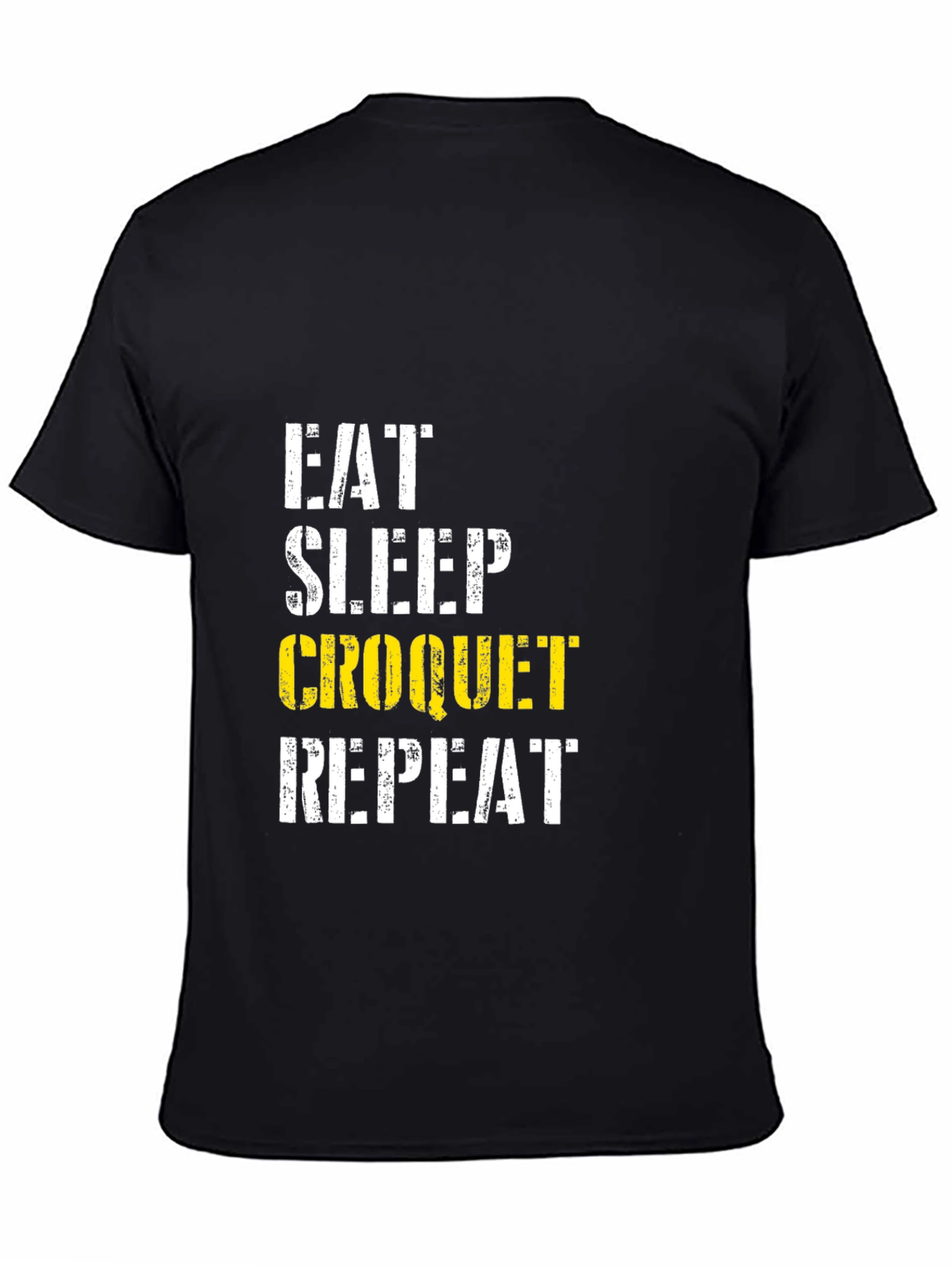 Eat Sleep Croquet Repeat Graphic Tee
