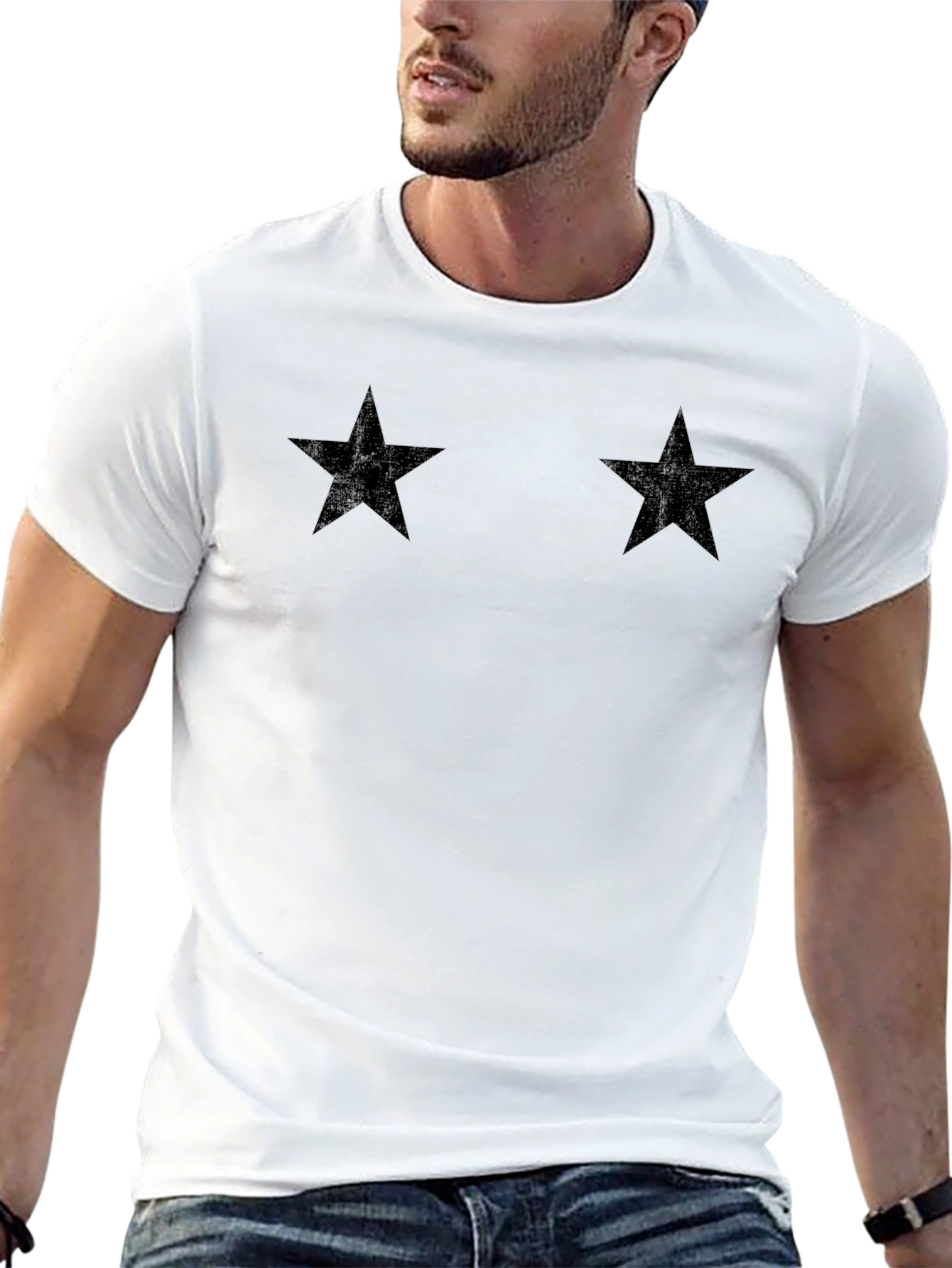 Black Star Graphic Tee - Casual Style
