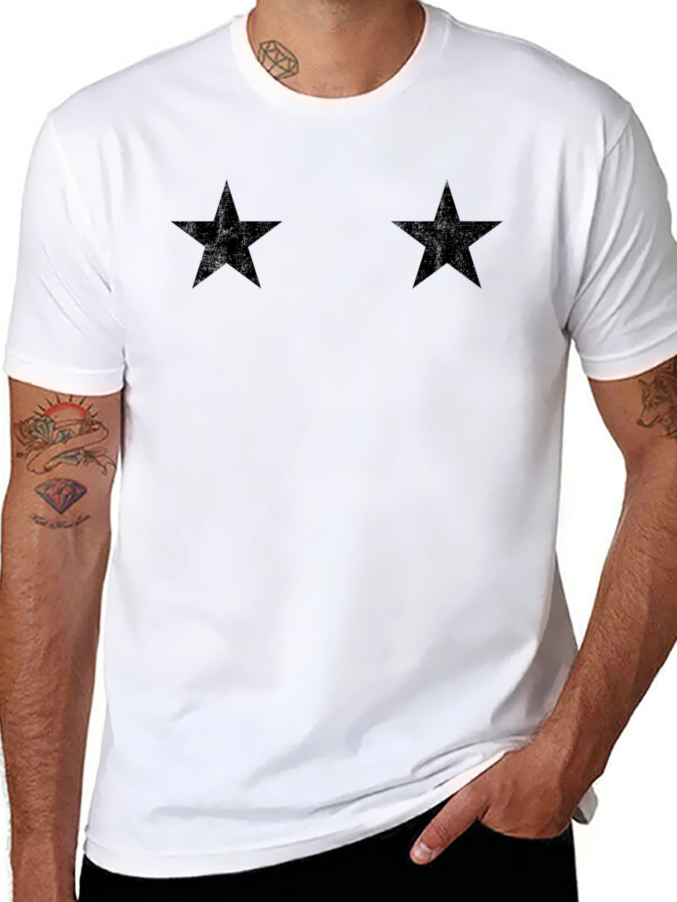 Black Star Graphic Tee - Casual Style