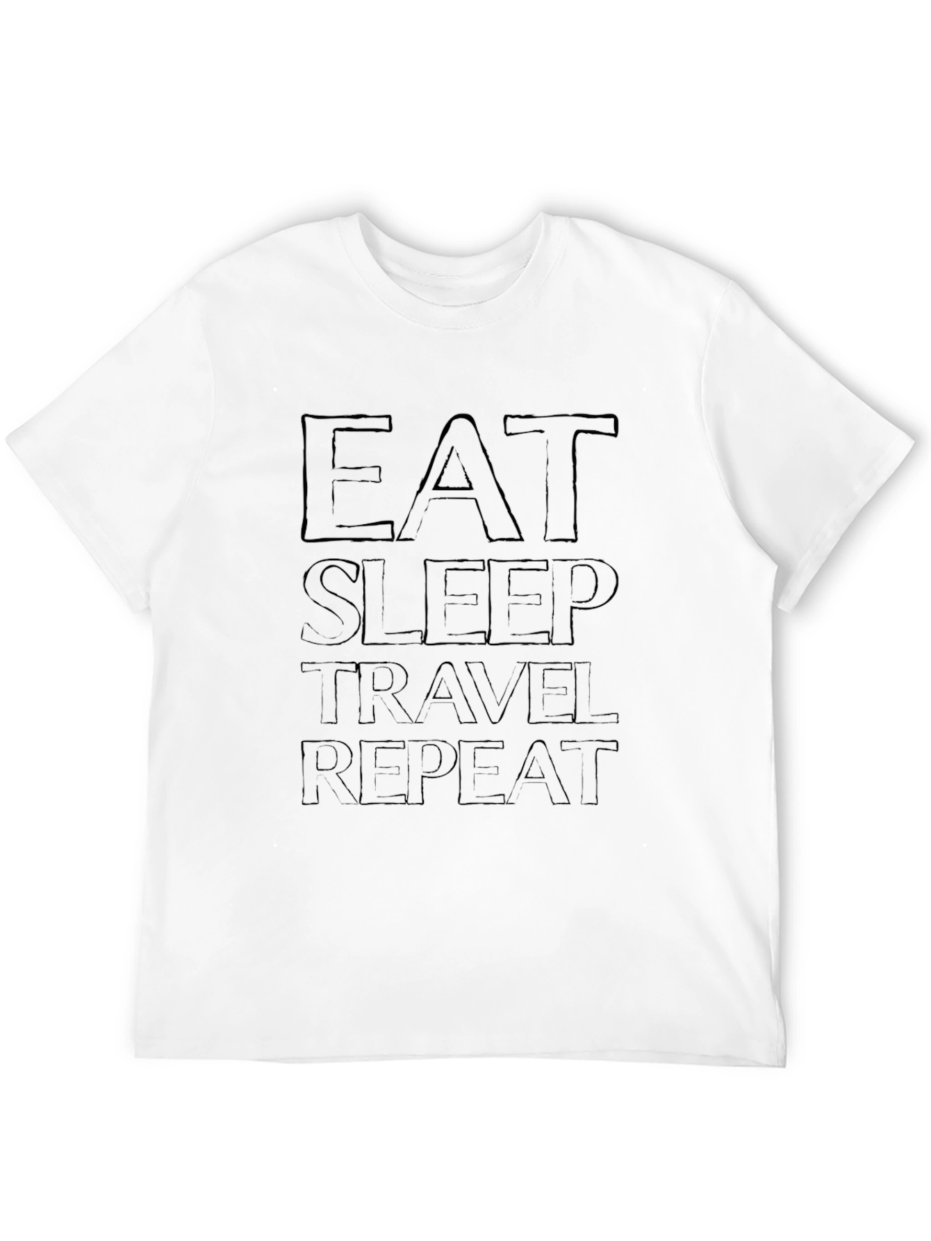Eat Sleep Travel Repeat Black T-Shirt