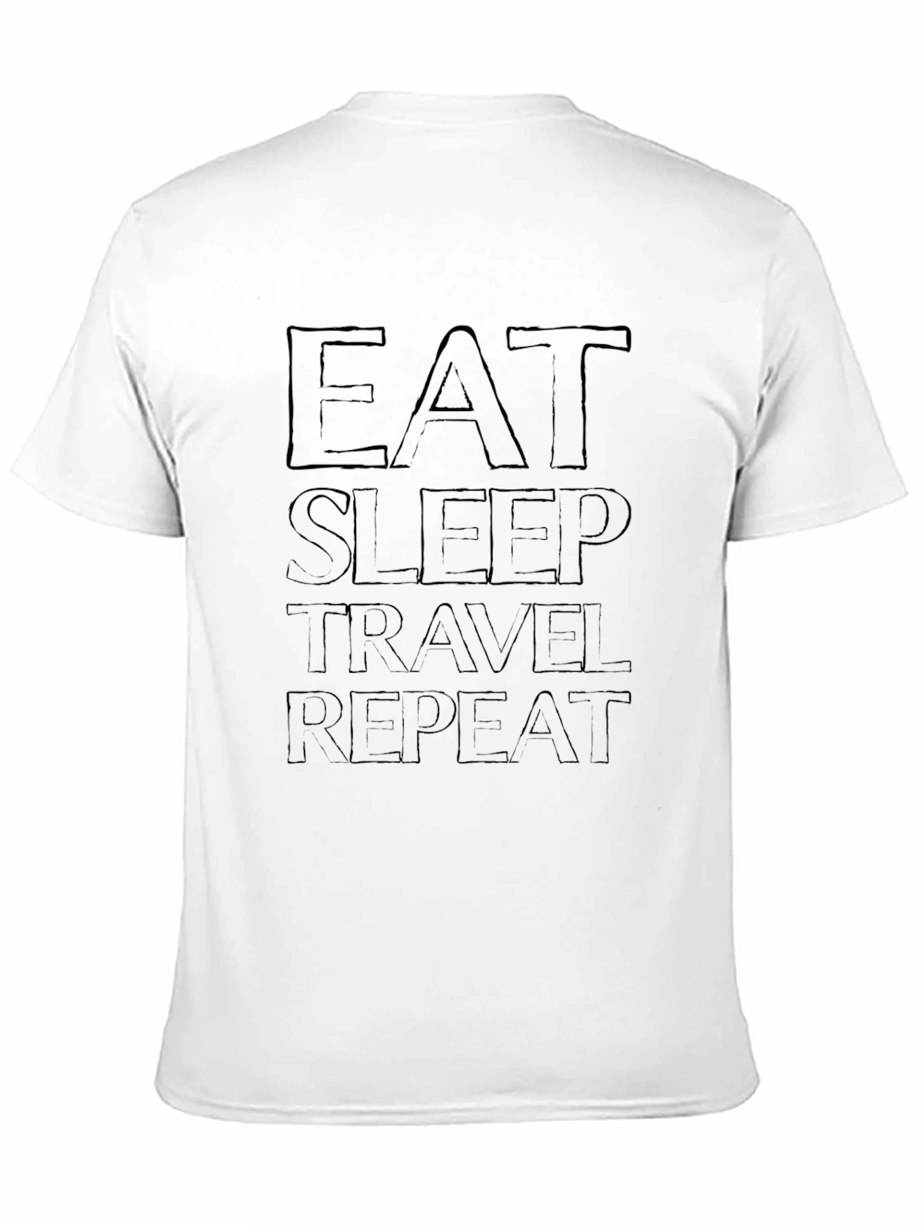 Eat Sleep Travel Repeat Black T-Shirt