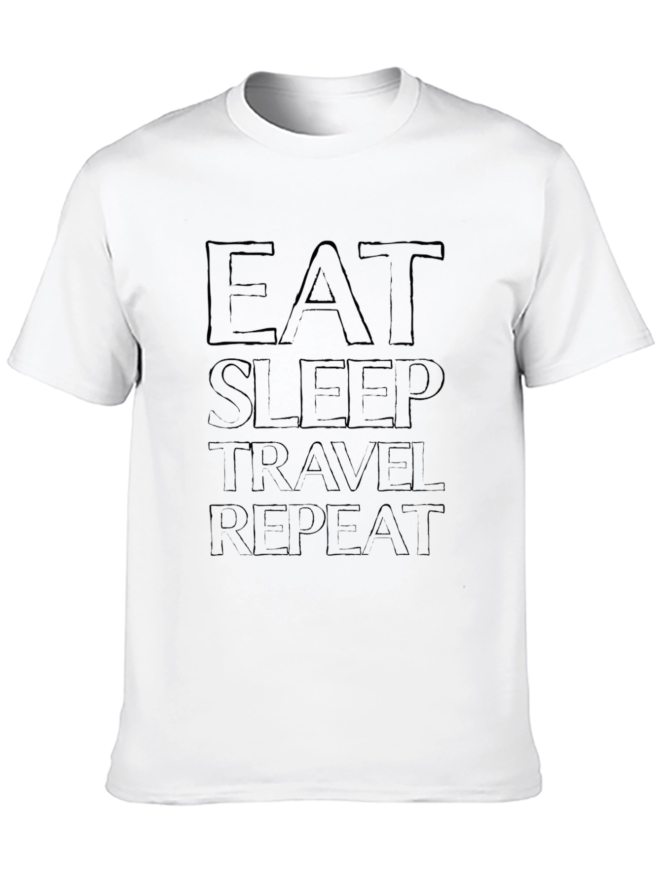 Eat Sleep Travel Repeat Black T-Shirt
