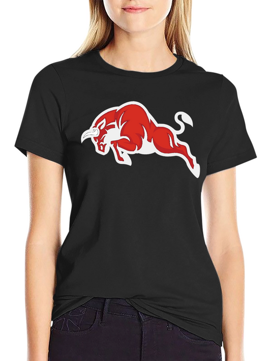 Black T-Shirt with Red Bull Graphic