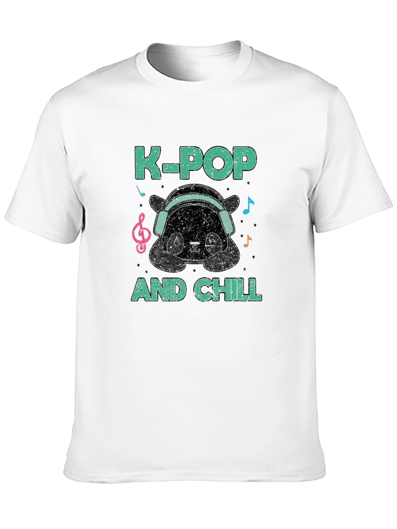 K-Pop and Chill Panda Graphic T-Shirt