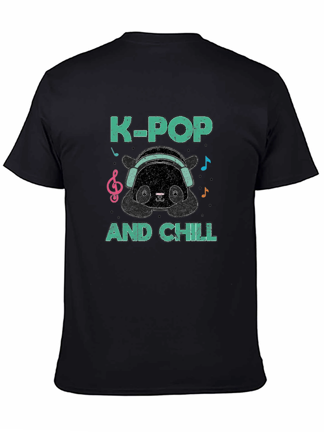 K-Pop and Chill Panda Graphic T-Shirt