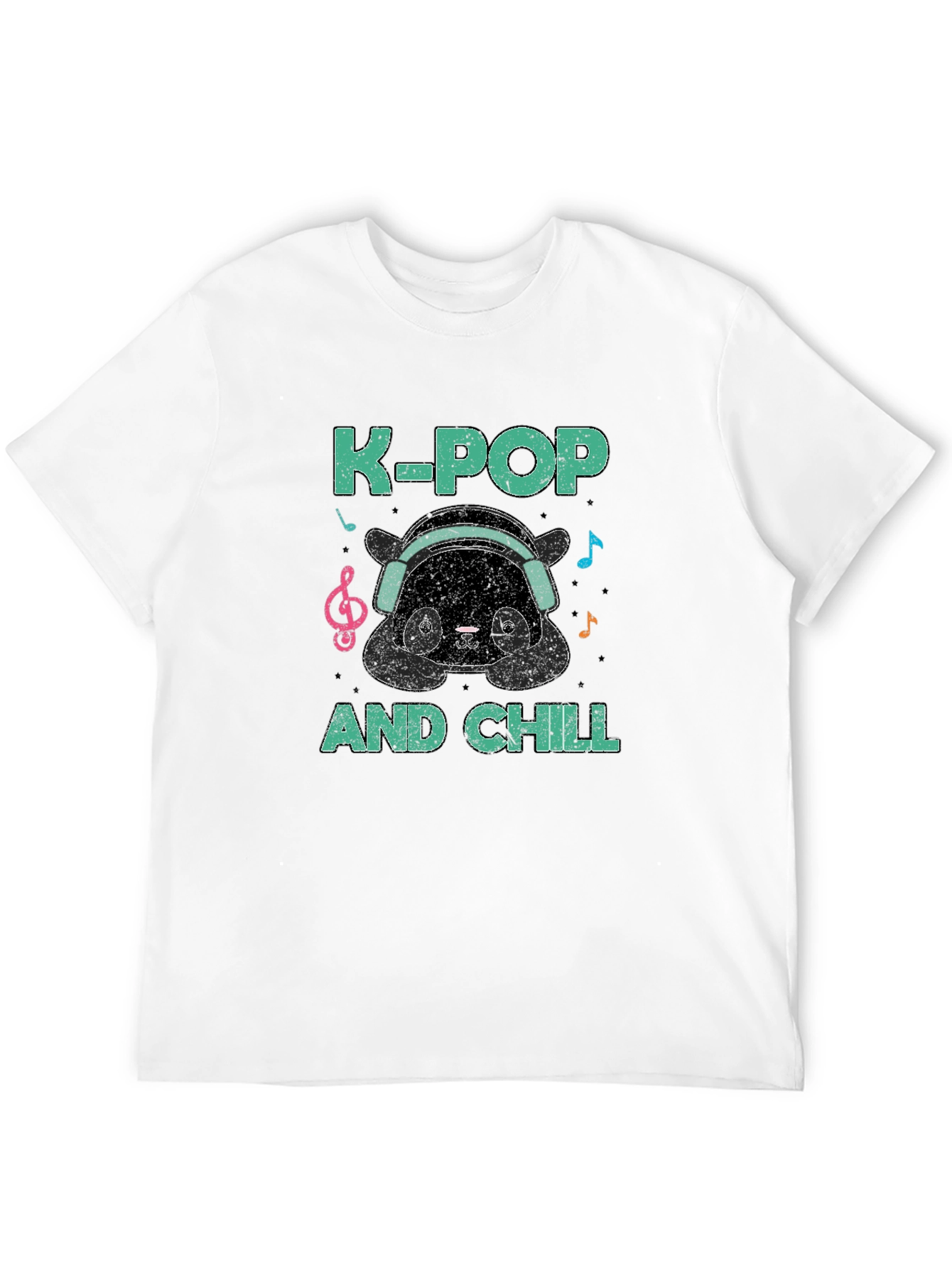 K-Pop and Chill Panda Graphic T-Shirt
