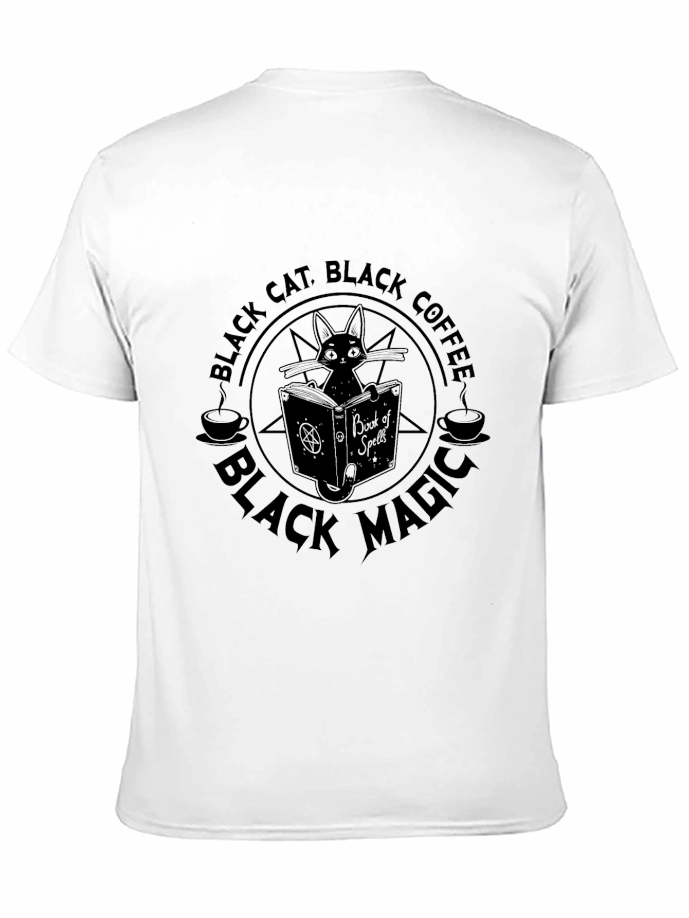 Black Cat Coffee Magic T-Shirt - Unisex Graphic Tee