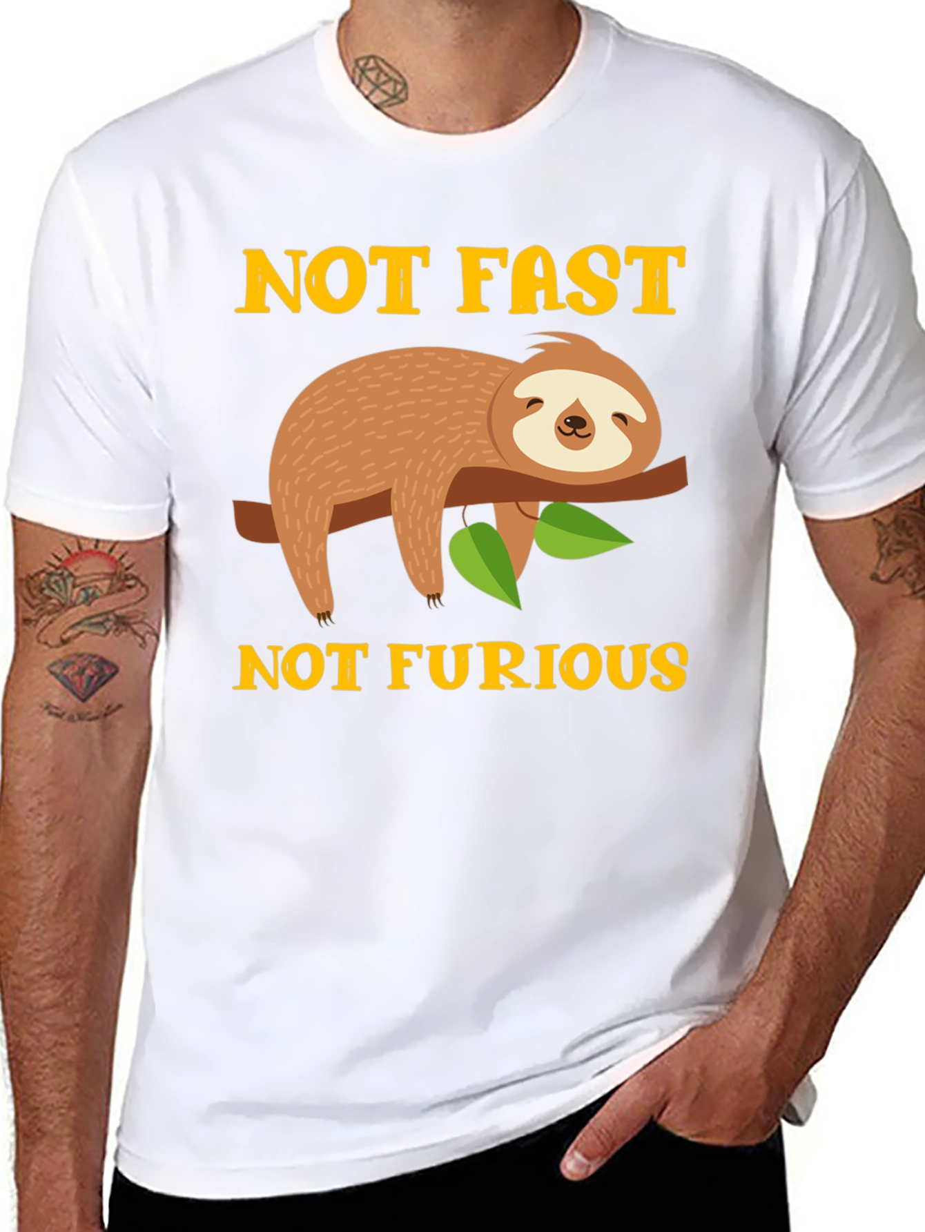 Not Fast Not Furious Sloth Graphic Tee