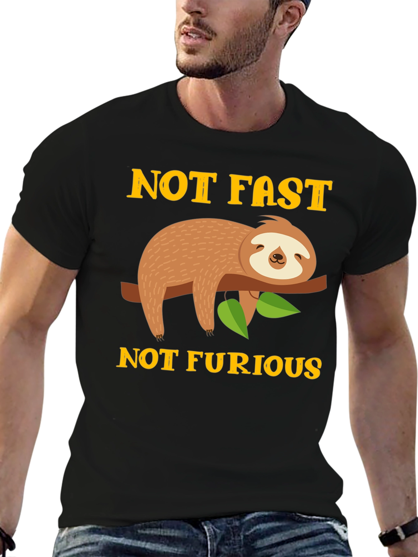 Not Fast Not Furious Sloth Graphic Tee