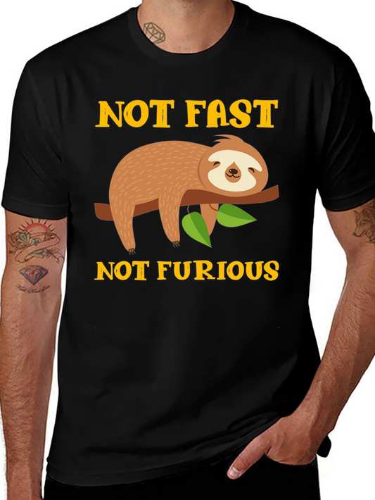 Not Fast Not Furious Sloth Graphic Tee