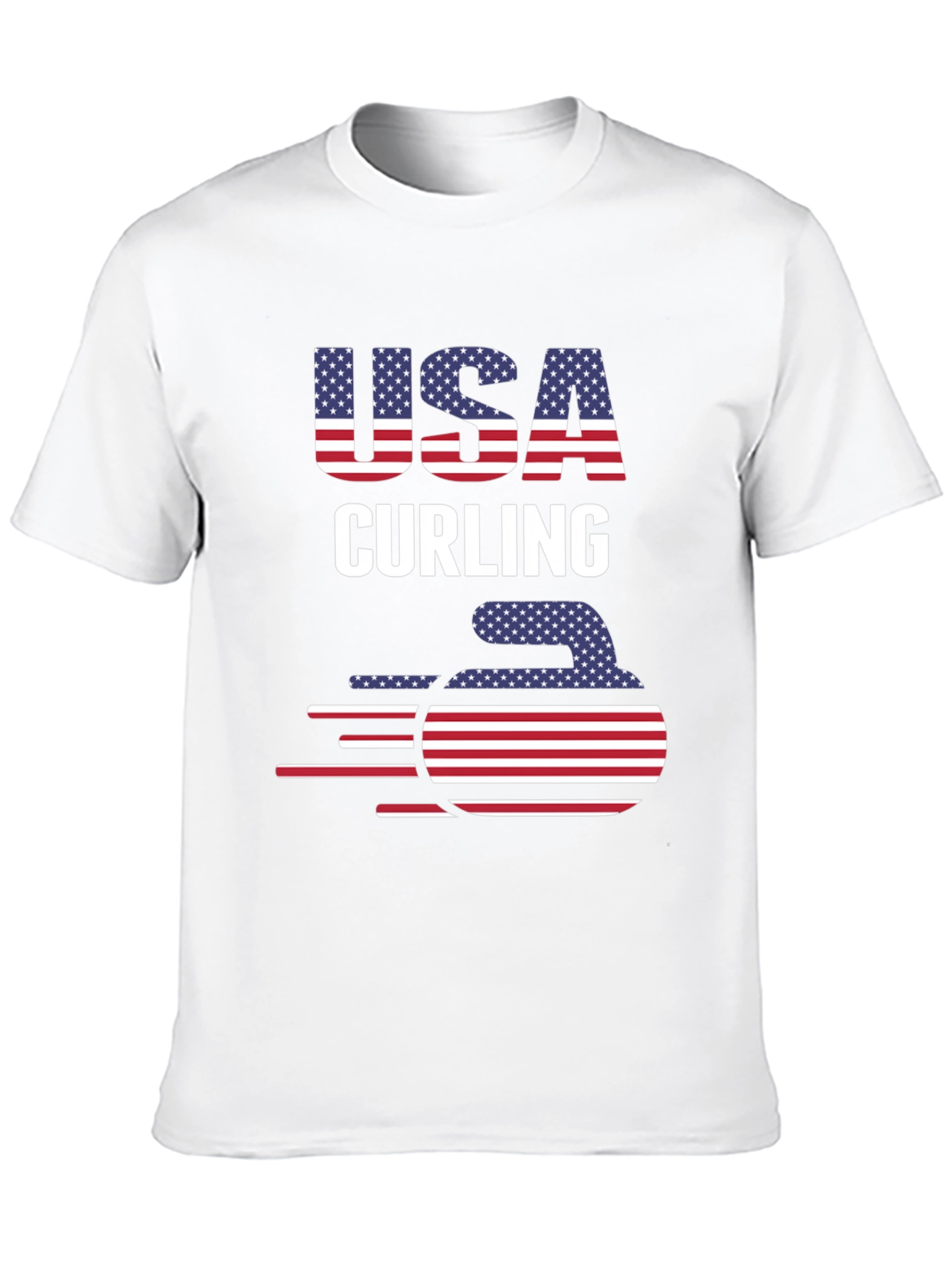 USA Curling Patriotic T-Shirt