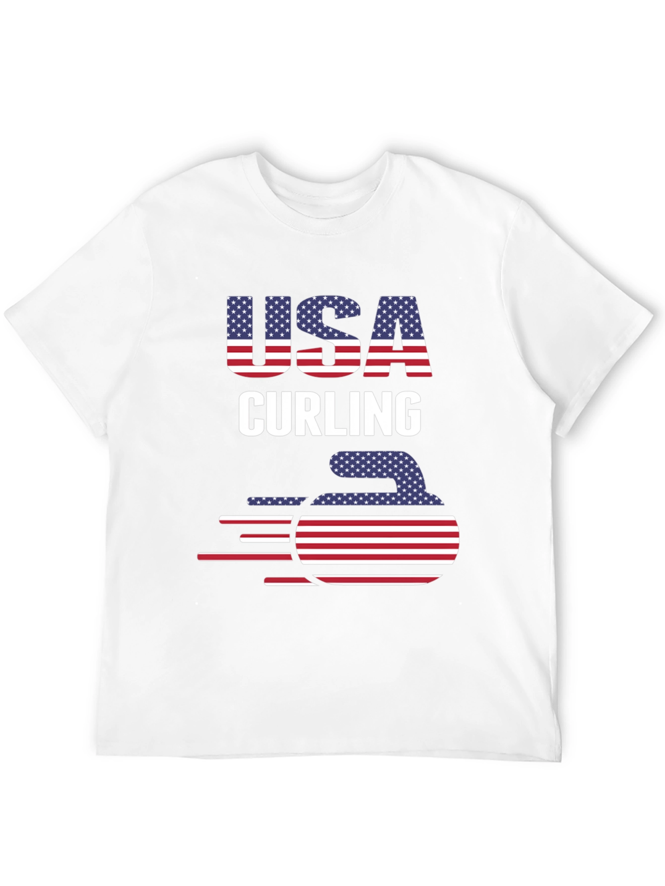 USA Curling Patriotic T-Shirt