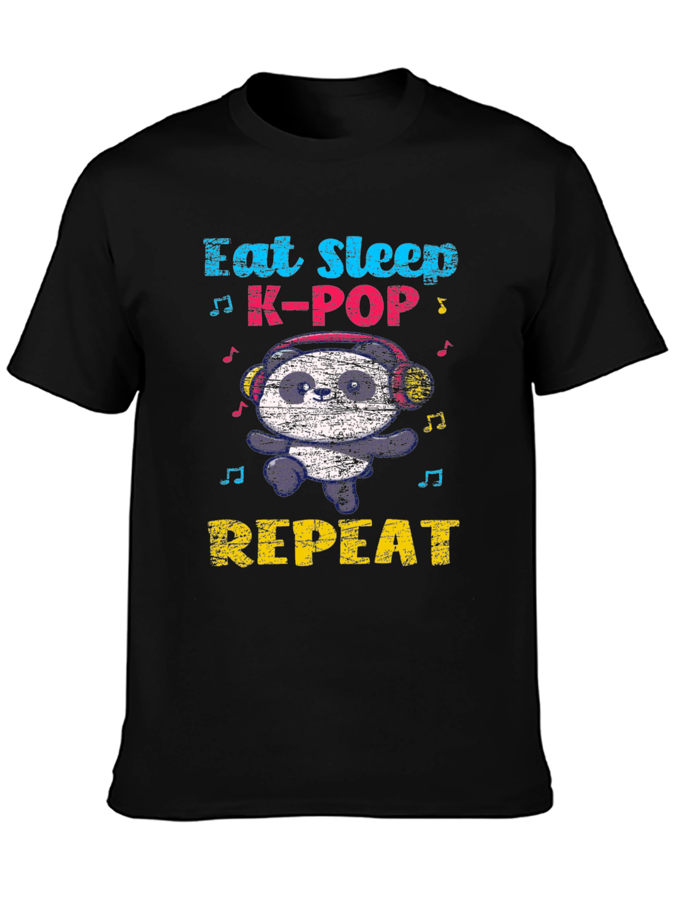 Eat Sleep K-Pop Panda Graphic Tee