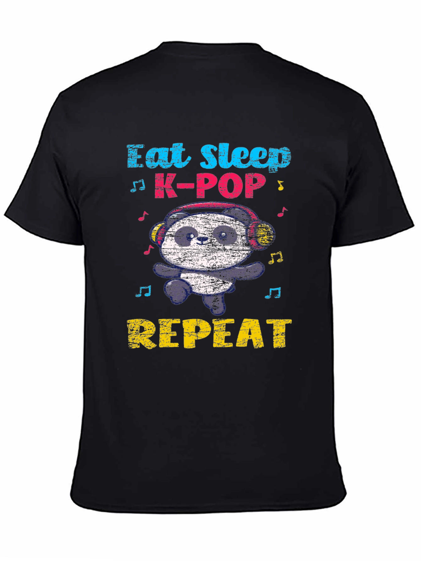 Eat Sleep K-Pop Panda Graphic Tee