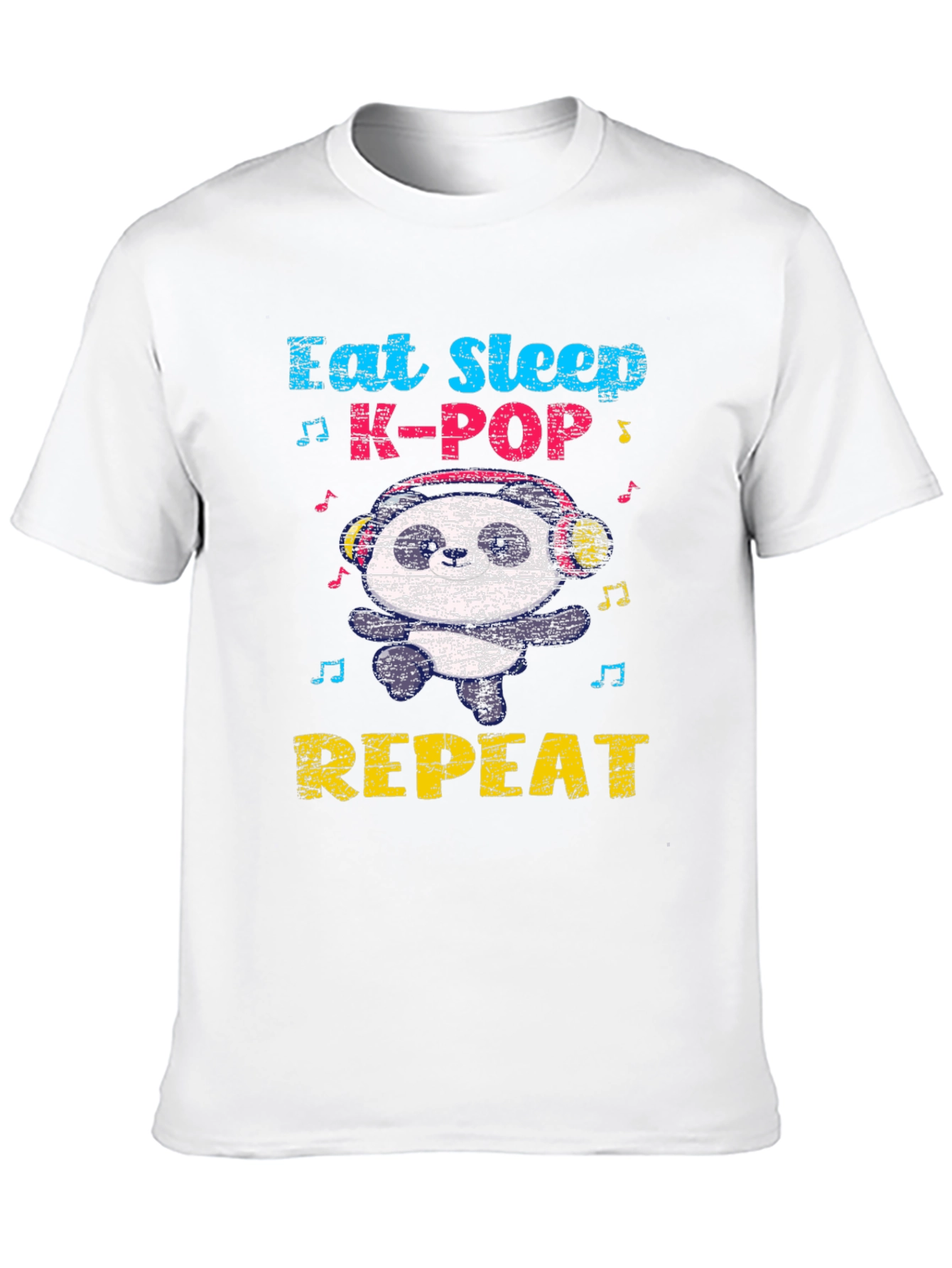 Eat Sleep K-Pop Panda Graphic Tee