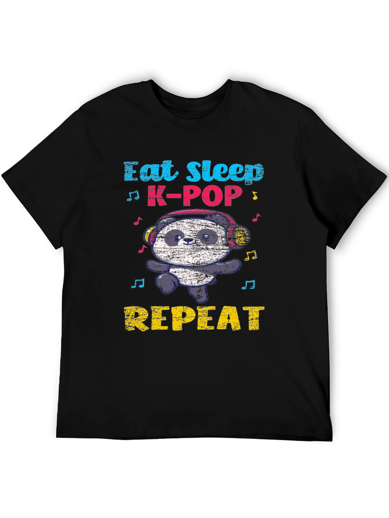 Eat Sleep K-Pop Panda Graphic Tee